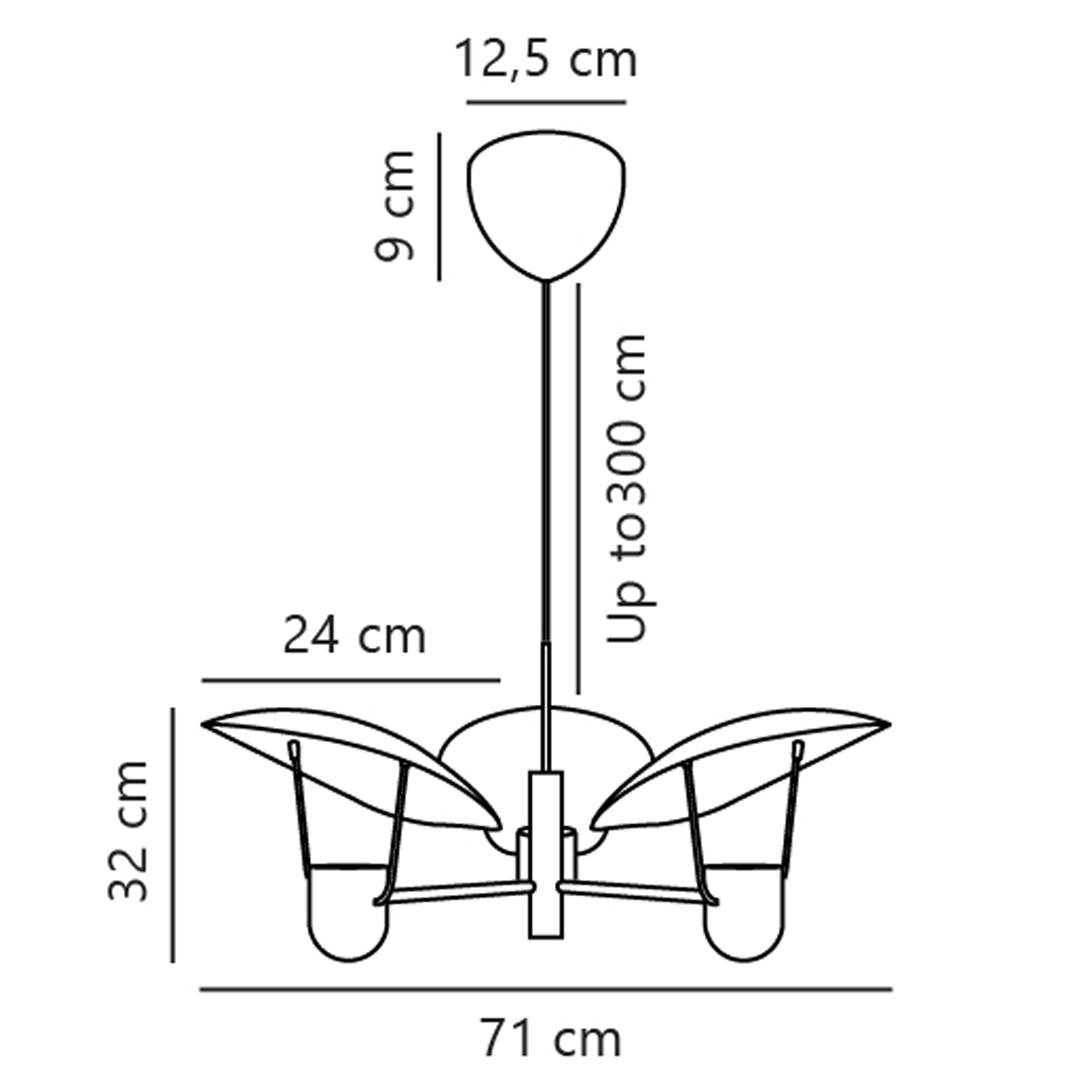 Lampa wisząca Fabiola x2 czarna