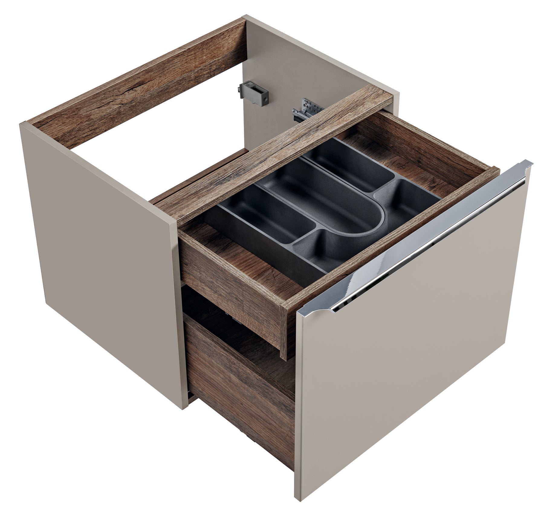 Szafka pod umywalkę Olimmi 60 cm szara/dąb santa