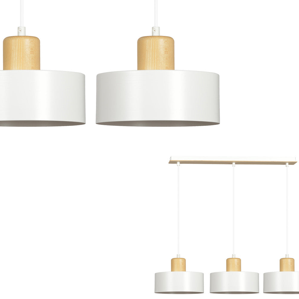 Lampa wisząca Torie x3 80 cm biała