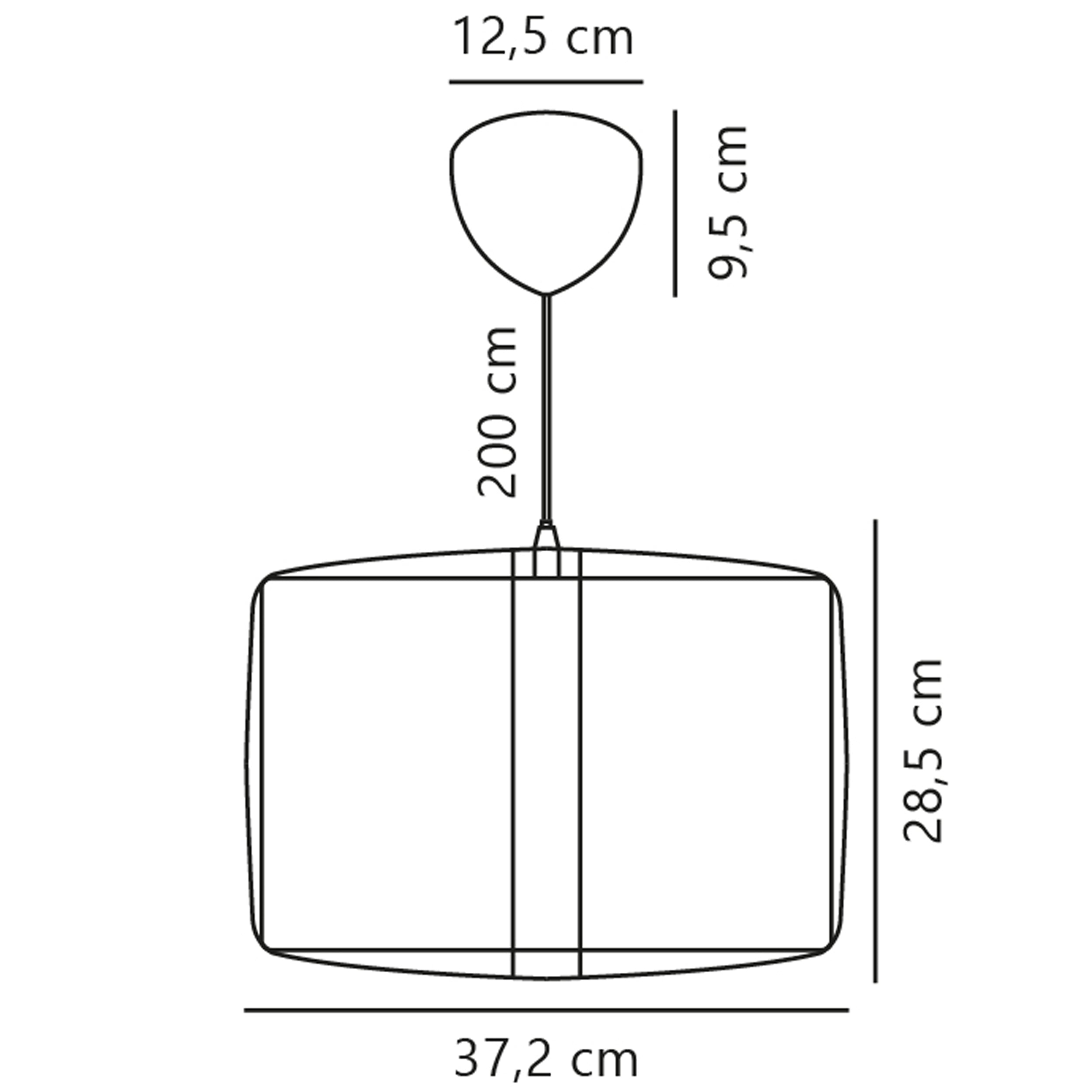 Lampa wisząca Cardine 35 cm czarno-biała