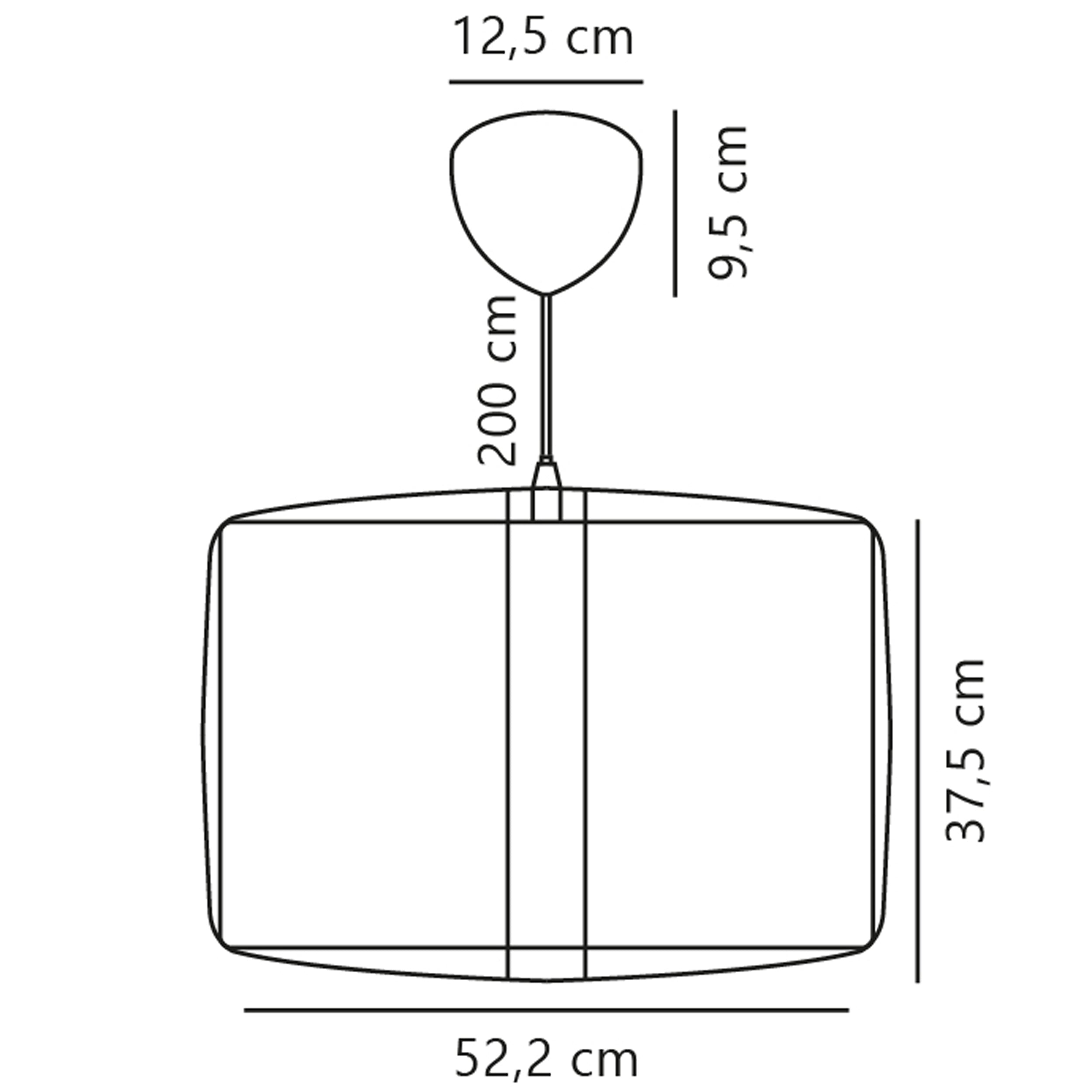 Lampa wisząca Cardine 50 cm czarno-biała