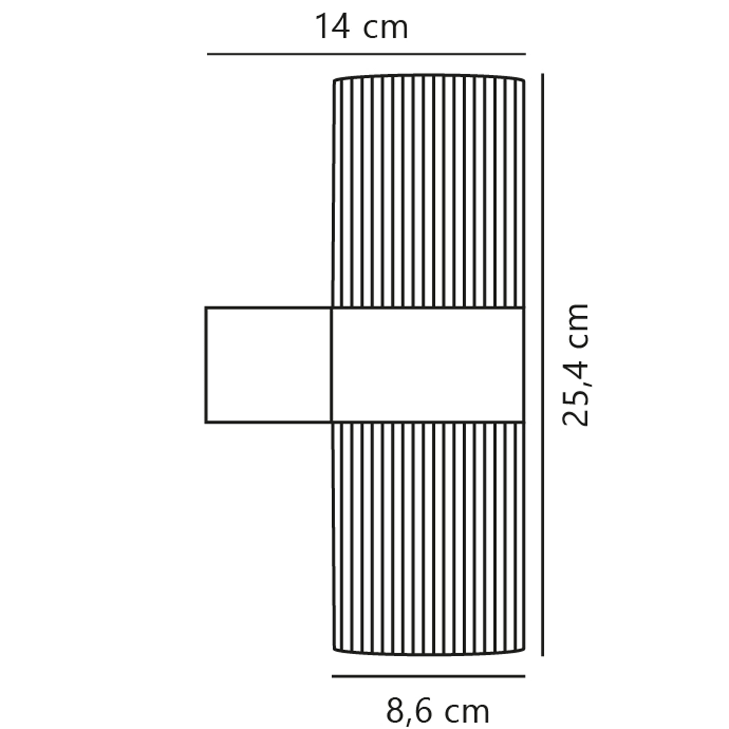 Kinkiet zewnętrzny Kyklop Ripple czarny IP54