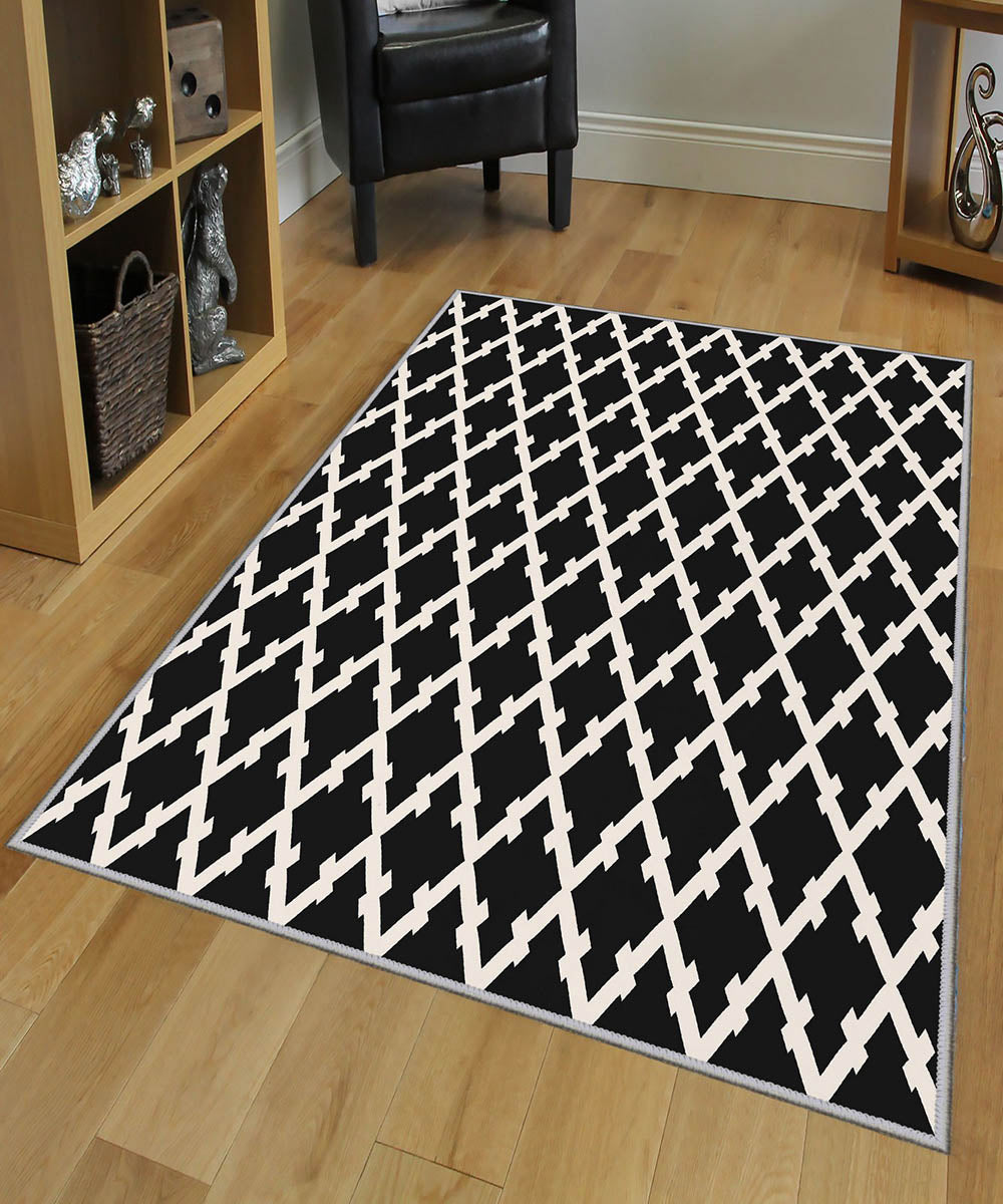 Dywan nowoczesny Visapper 80x120 cm biało-czarny