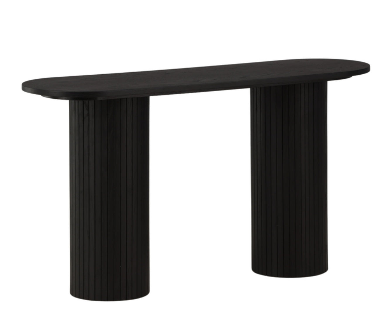 Konsola Gratorm 130x40 cm lamele czarna