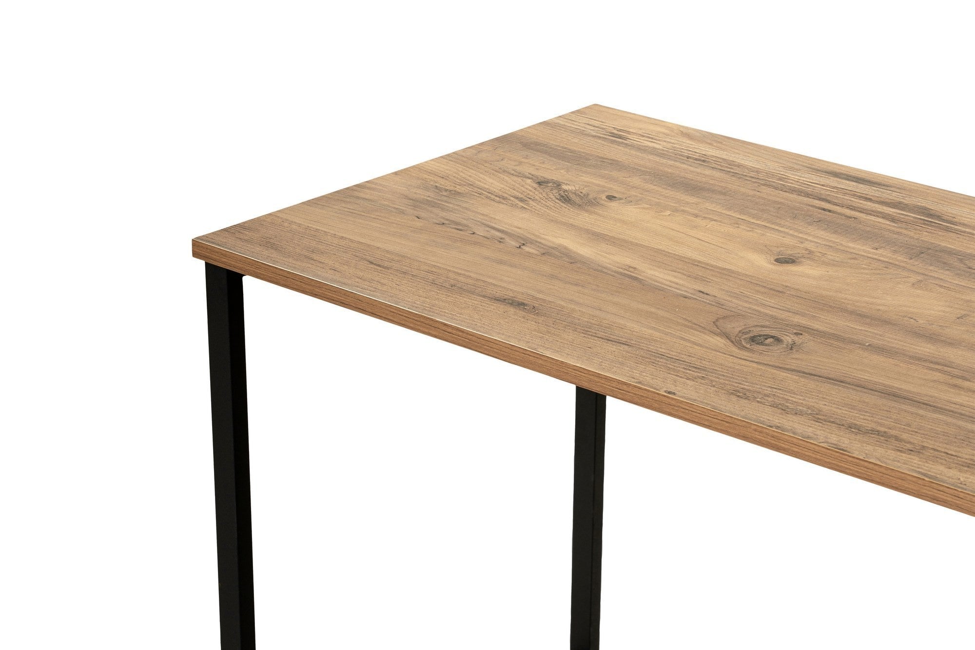 Biurko dwuosobowe Obvity 240x60 cm z półkami sosna