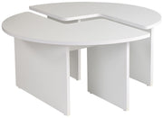 Stolik kawowy Lotiens o nieregularnym kształcie biały
