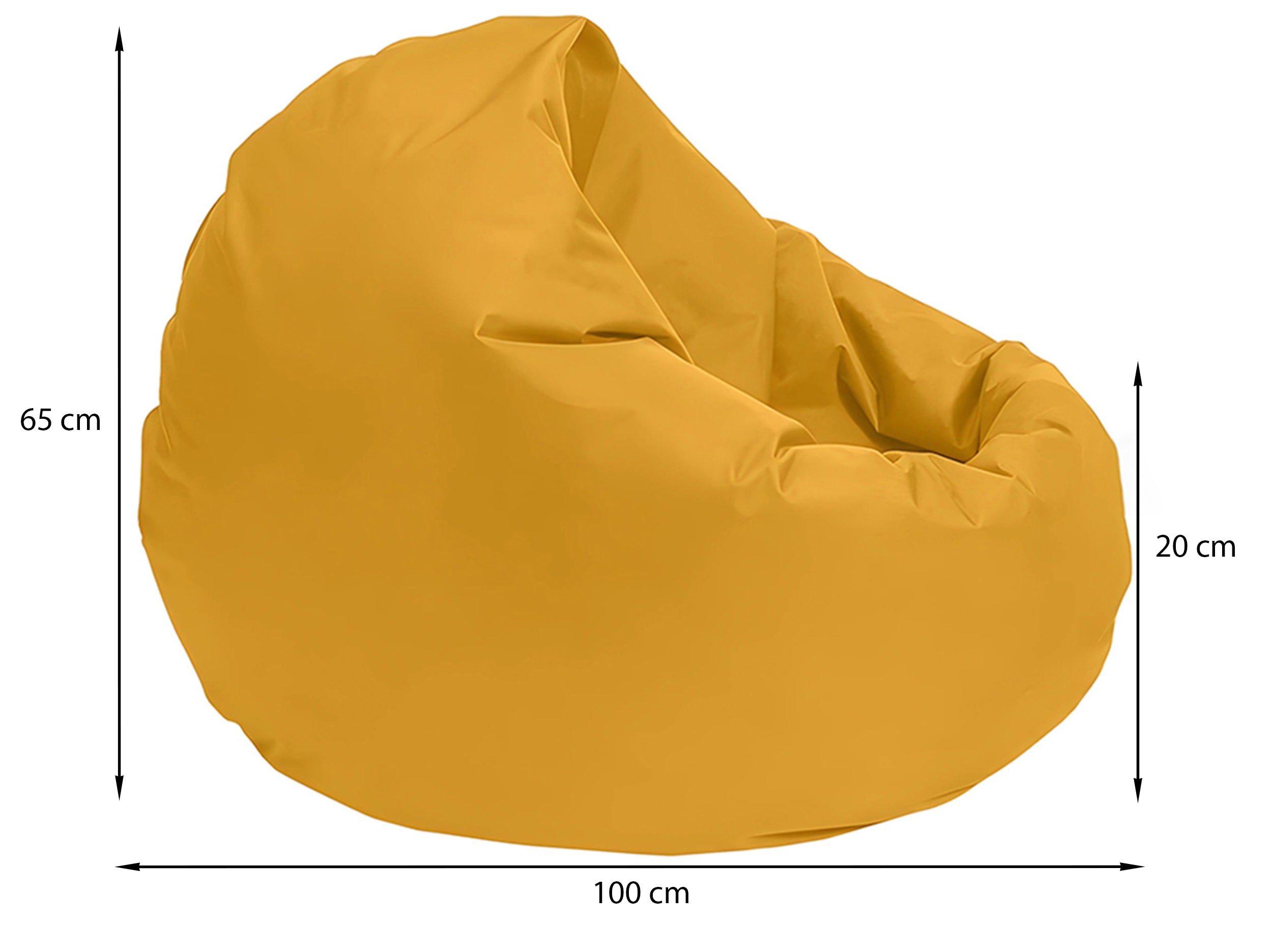 Pufa worek Larigio wodoodporna musztardowa