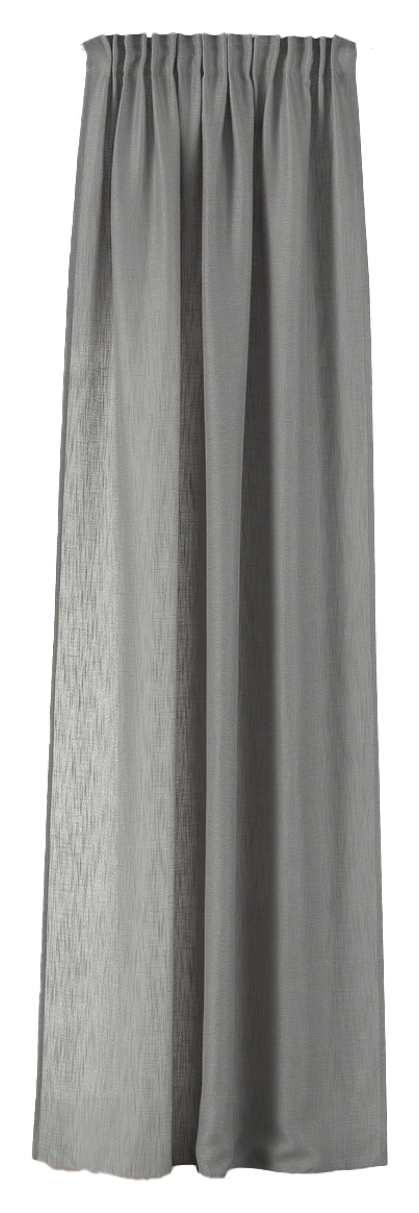 Zasłona na taśmie marszczącej Ereless 140x280 cm szara