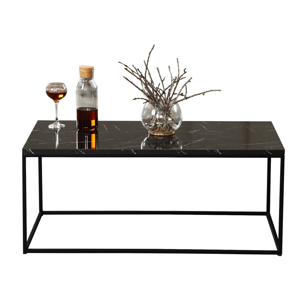 Stolik kawowy Cosstec czarny marmur 55x95 cm