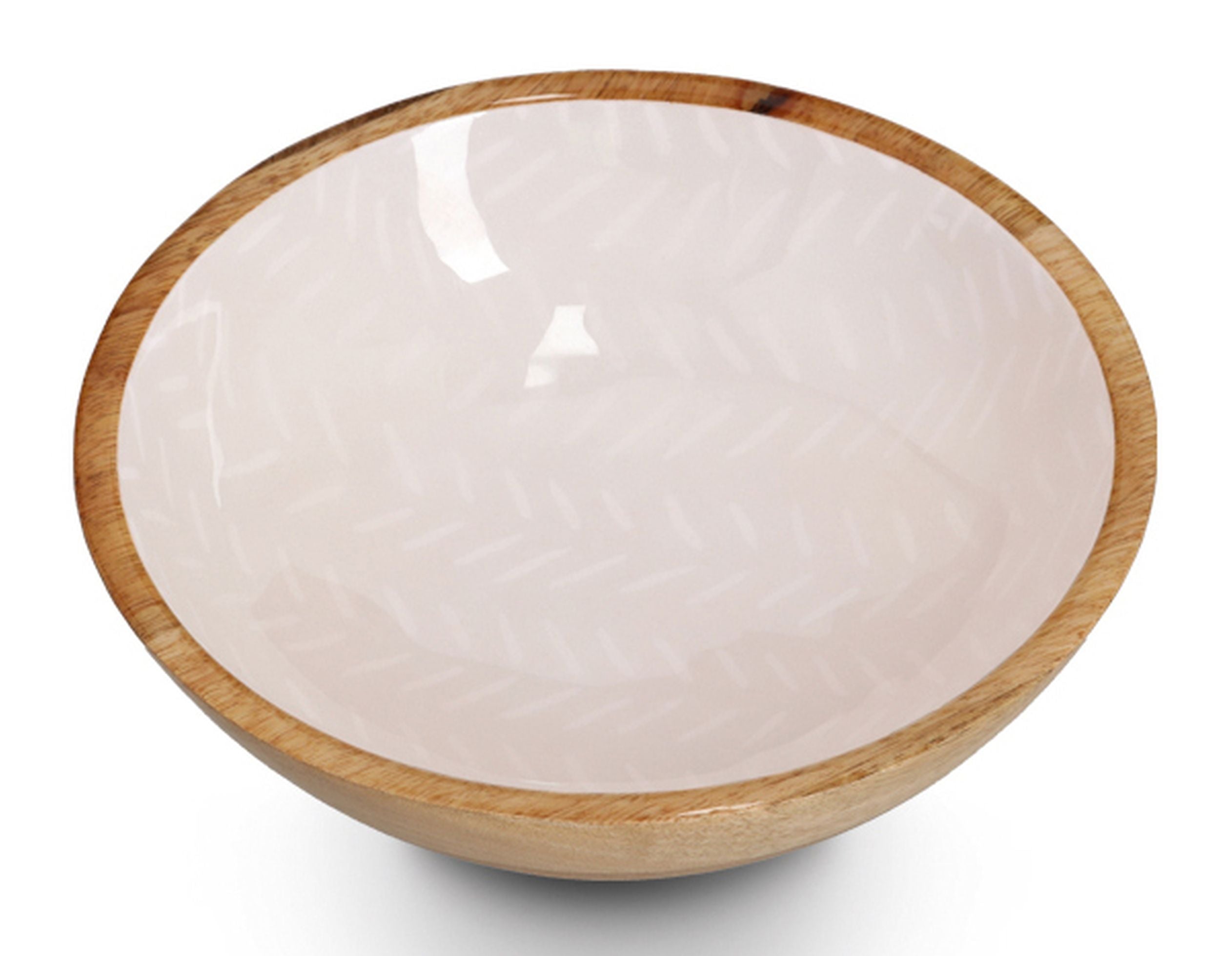 Miska Cherrey 20x6 cm drewno mango beżowa
