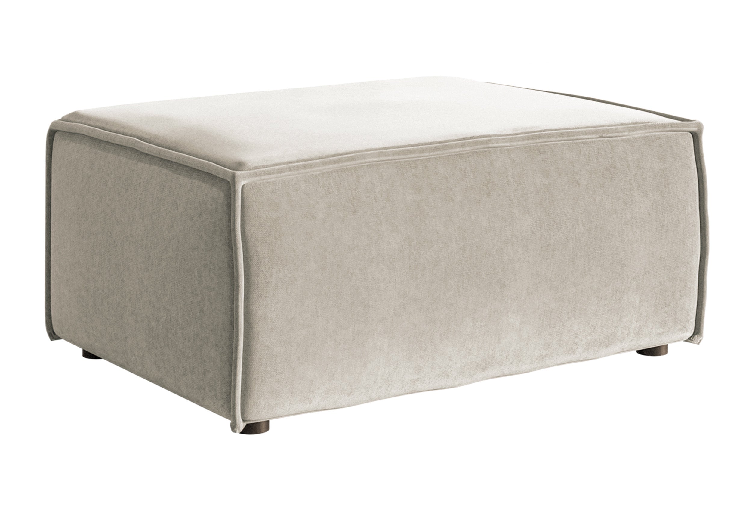 Pufa Copertino 65x90 cm jasnobeżowa welur hydrofobowy