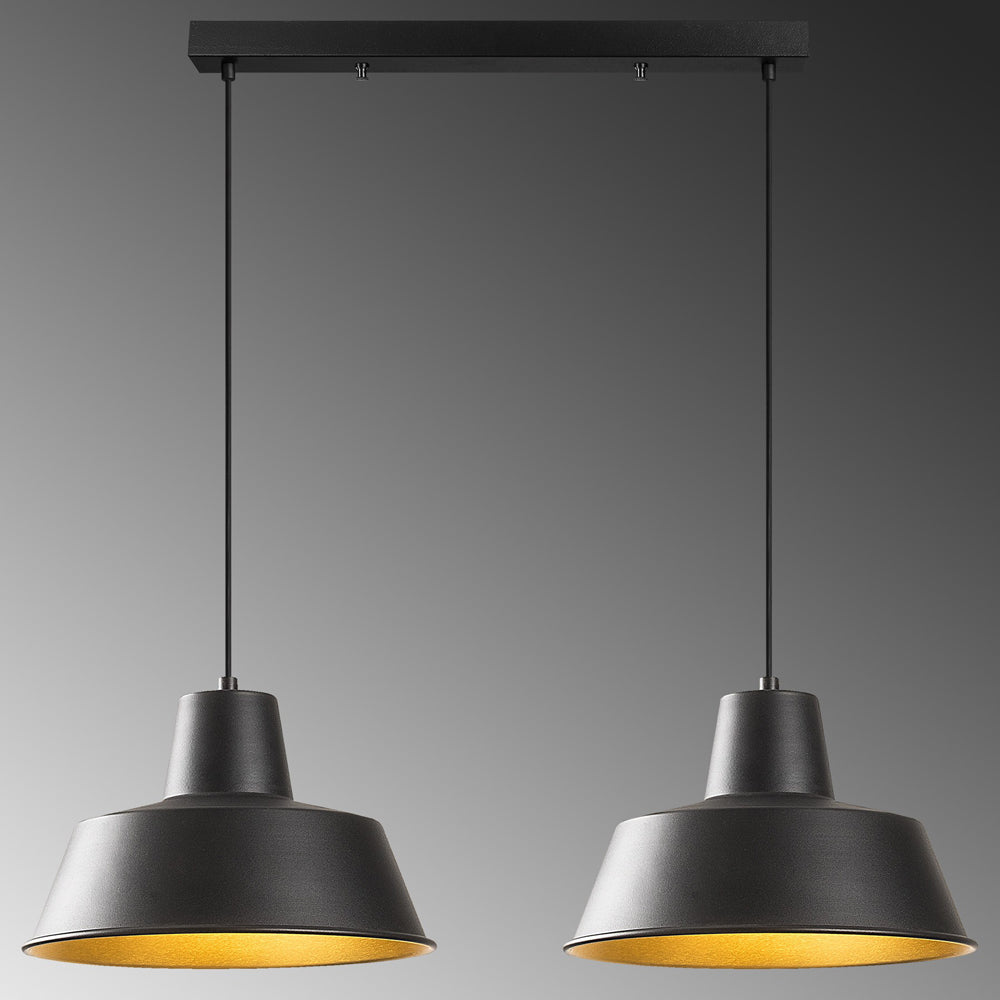 Lampa sufitowa Ardulace x2 62 cm czarna/złota