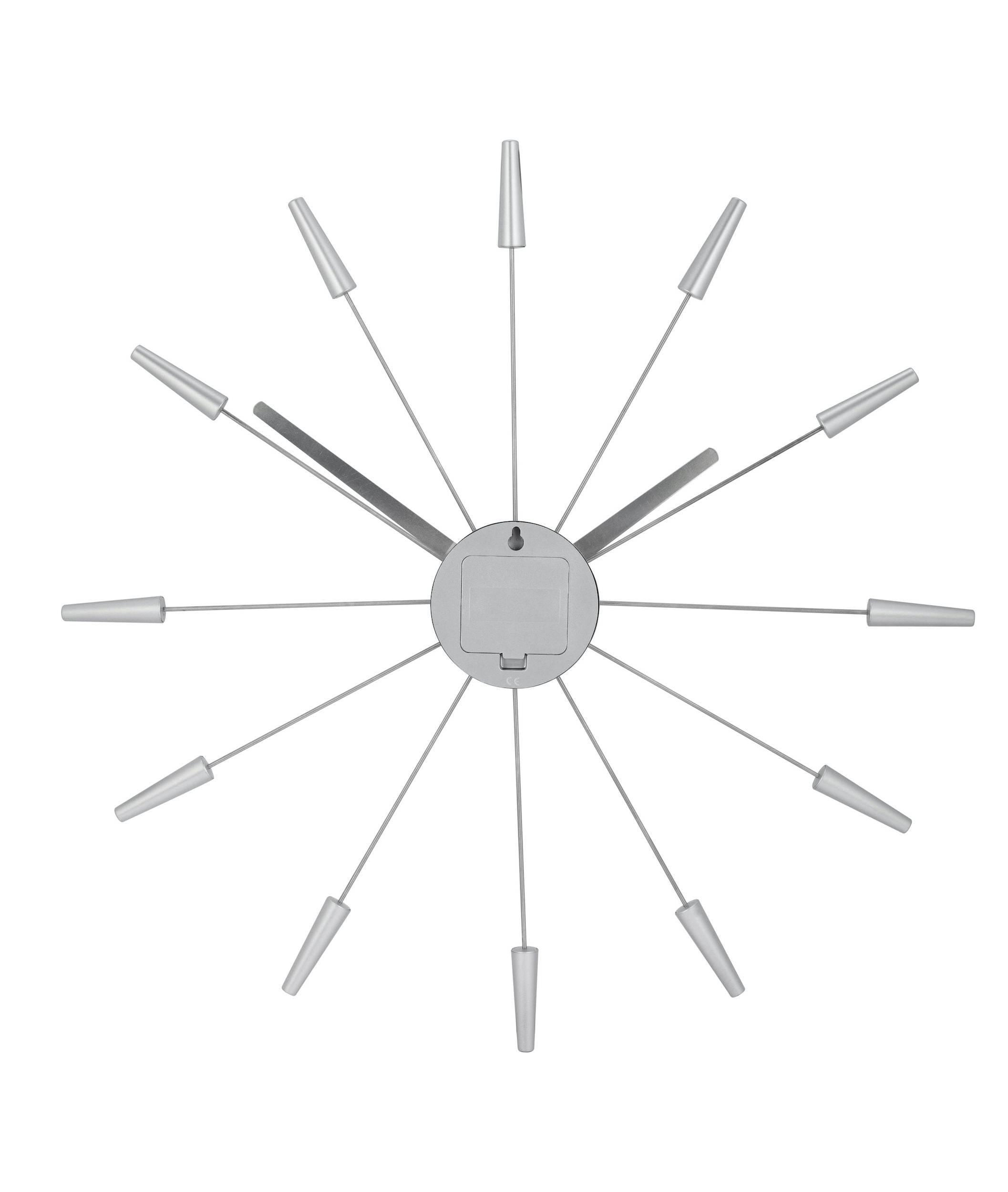 Zegar ścienny Plug Inn 58 cm srebrny