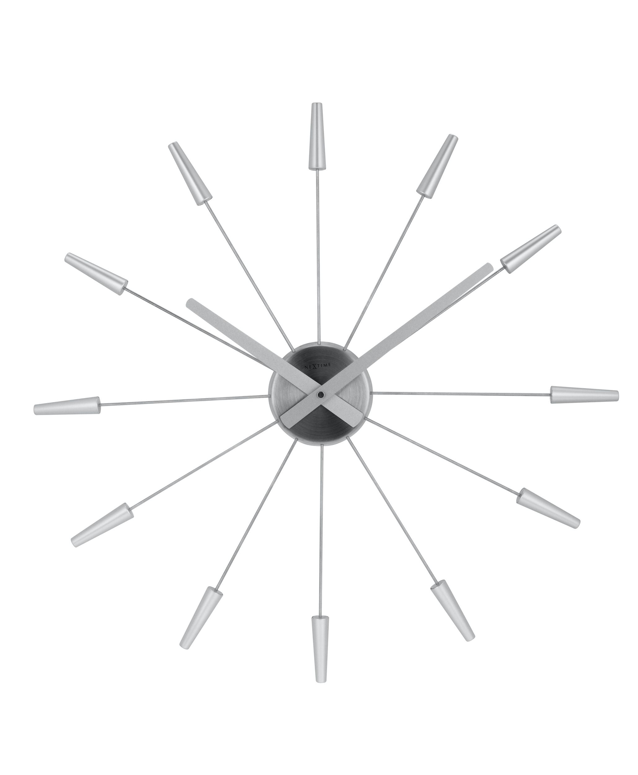 Zegar ścienny Plug Inn 58 cm srebrny