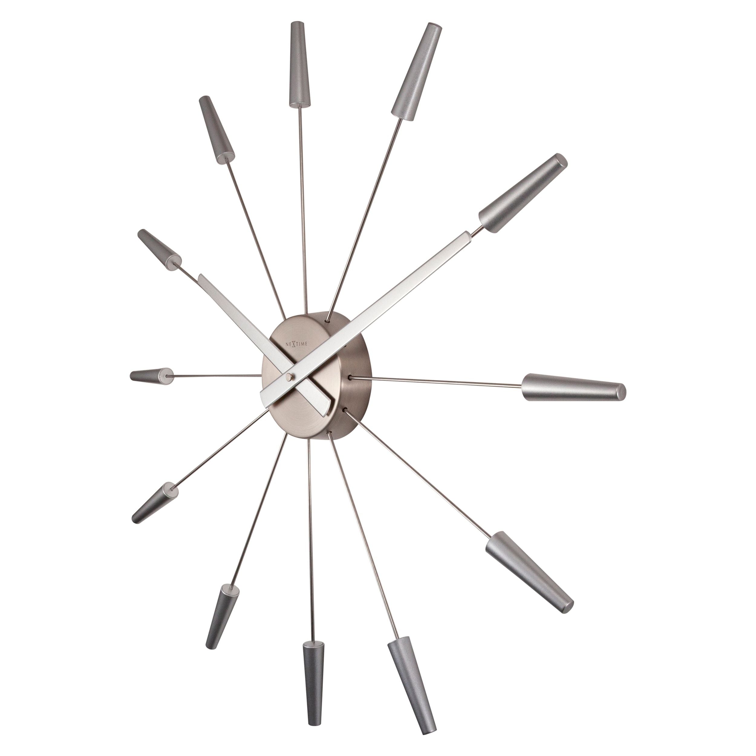 Zegar ścienny Plug Inn 58 cm srebrny
