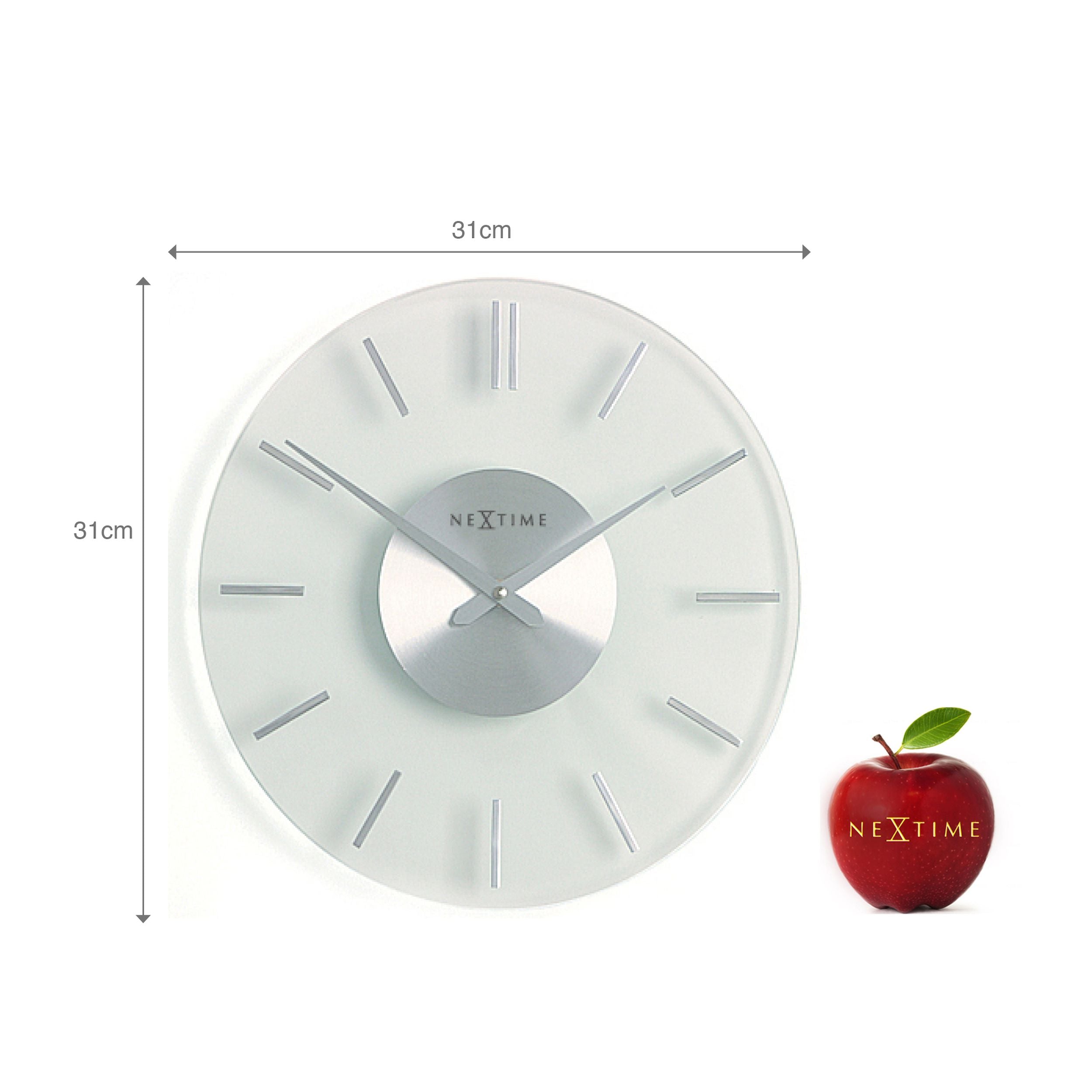 Zegar ścienny Stripe 31 cm srebrny