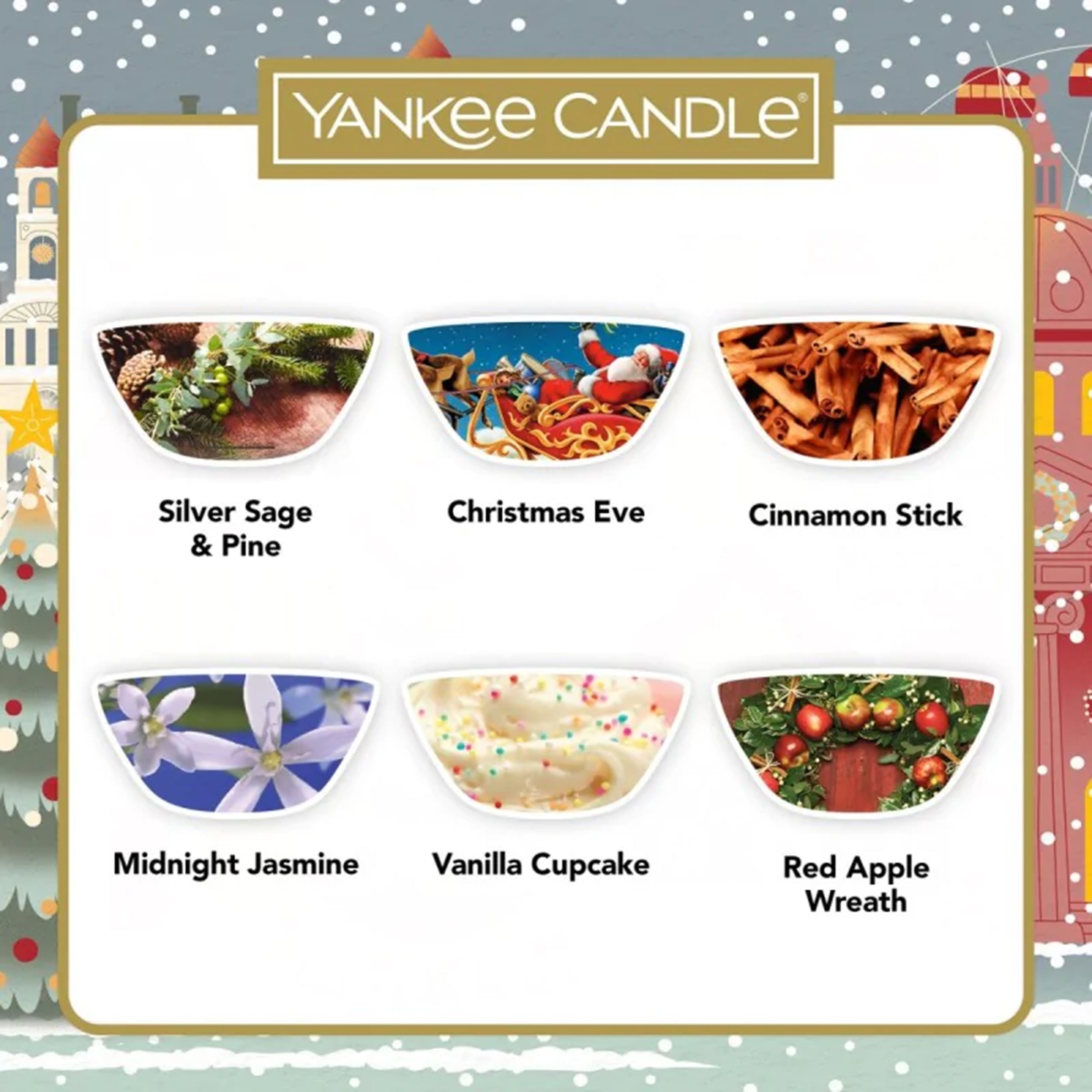 Zestaw prezentowy Yankee Candle Passport To The Holidays kominek i 12 wosków