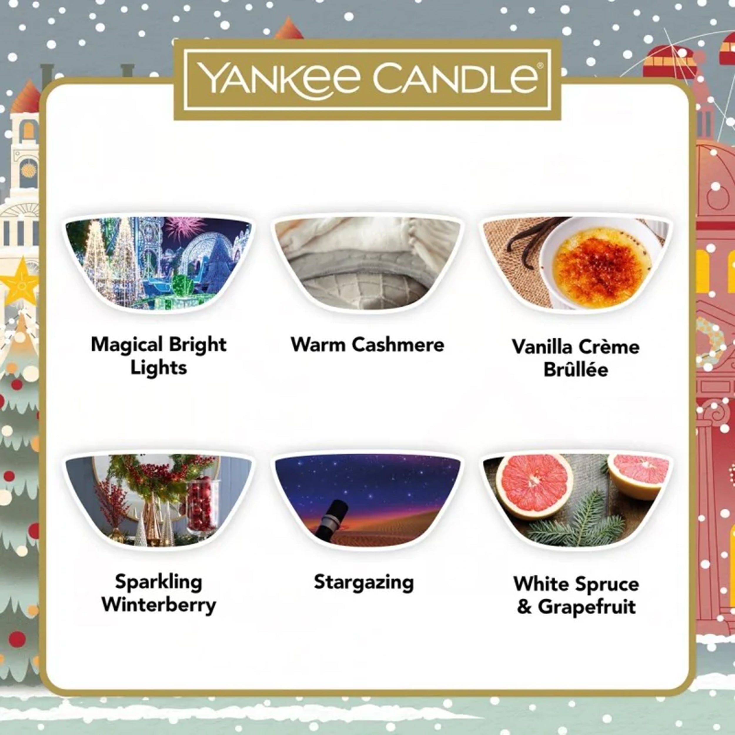 Zestaw prezentowy Yankee Candle Passport To The Holidays kominek i 12 wosków