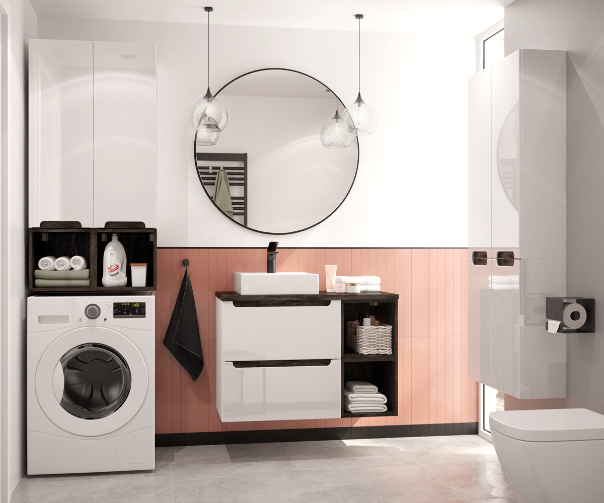 Szafka pod umywalkę Saeli wisząca z dwiema szufladami 60x45 cm