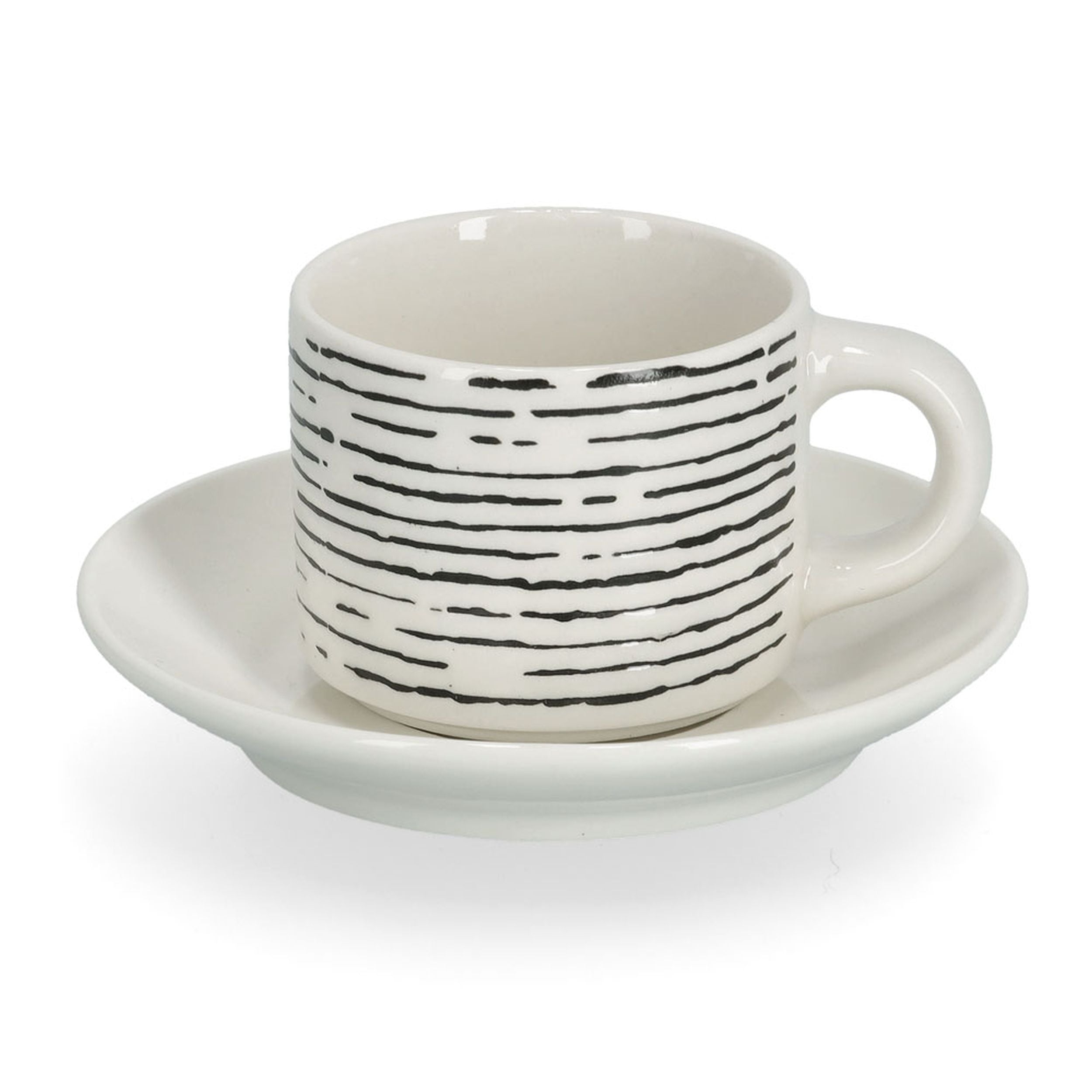 Zestaw 4 filiżanek do espresso Undablo biało-czarne