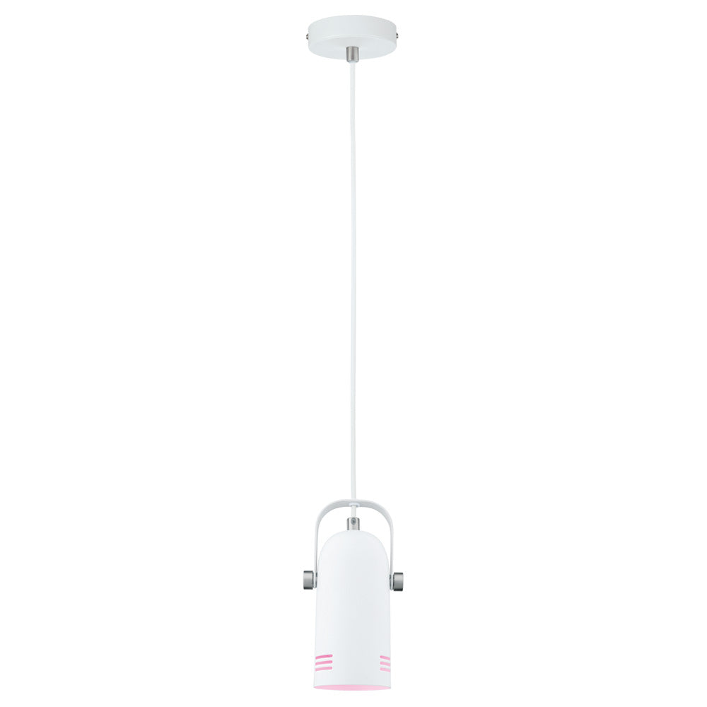 Lampa wisząca Nibbler w formie reflektora biała
