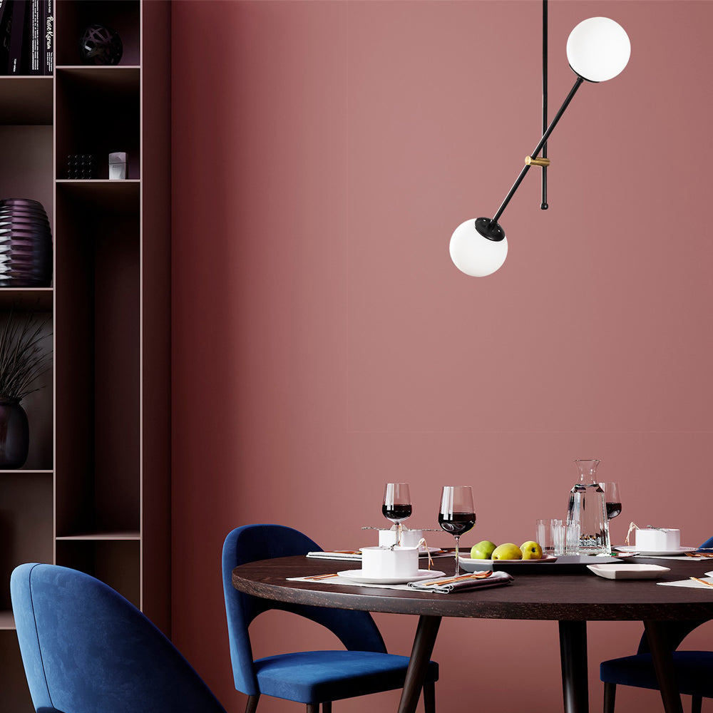 Lampa wisząca Berehinya x2 biały klosz