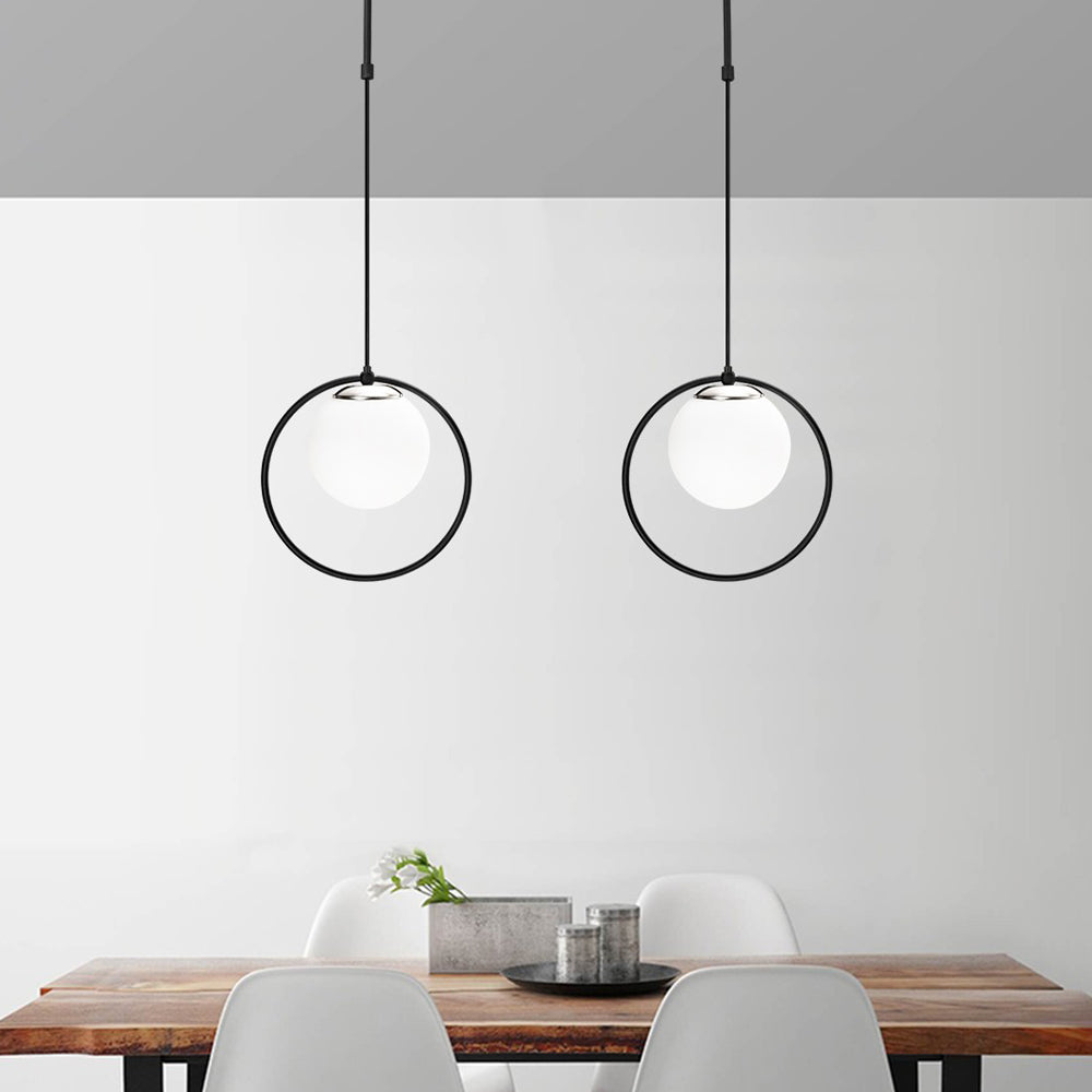 Lampa wisząca Solanum x2 czarno-biała 100 cm