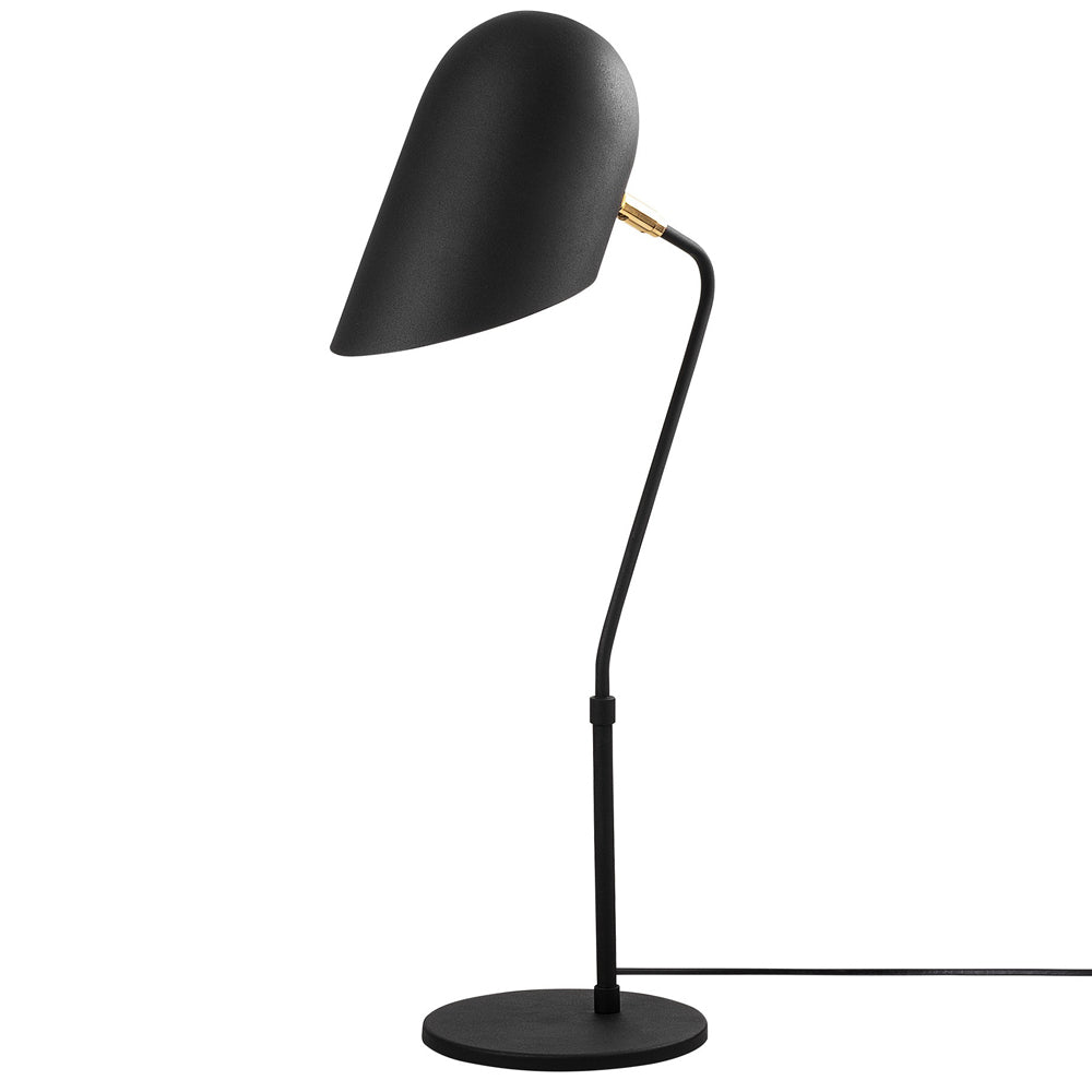 Lampka na biurko Azariah średnica 12 cm czarna