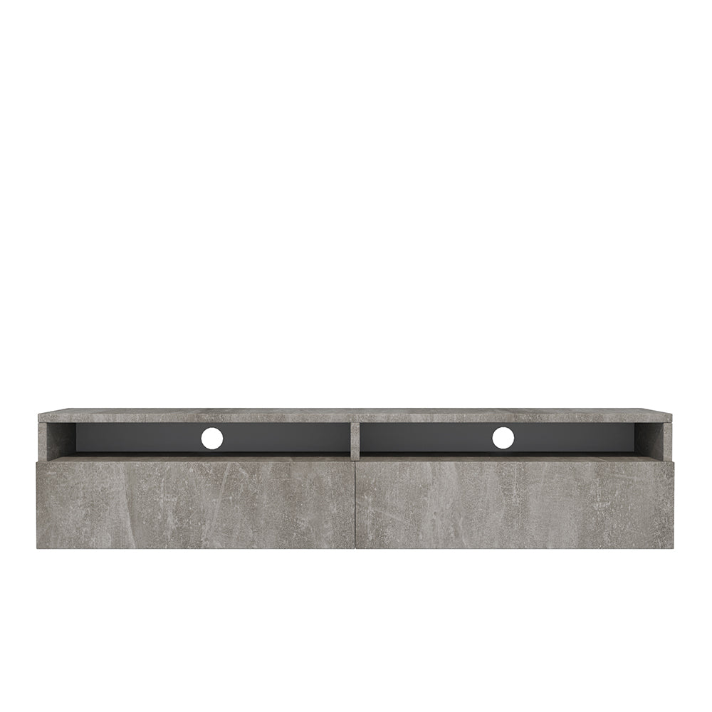 Szafka RTV z dwiema szufladami Rednaw 140 cm Beton