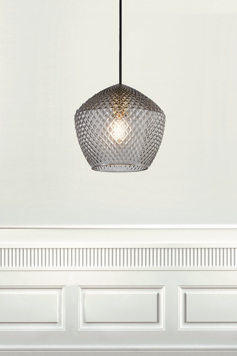 Lampa wisząca Orbiform szklany klosz