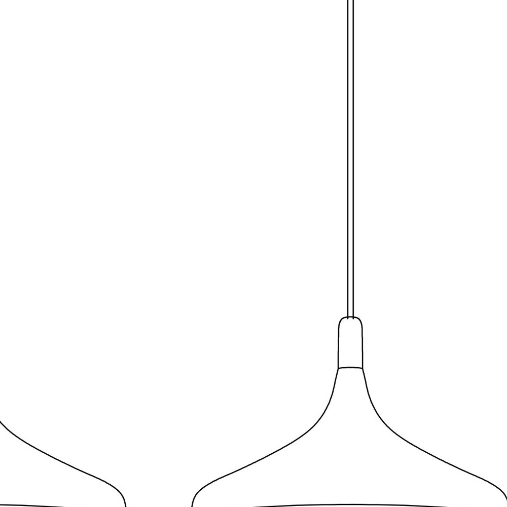 Lampa sufitowa Ardulace x2 68 cm czarna/złota