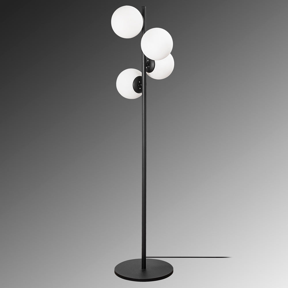 Lampa podłogowa Spinoza 130 cm czarno-biała