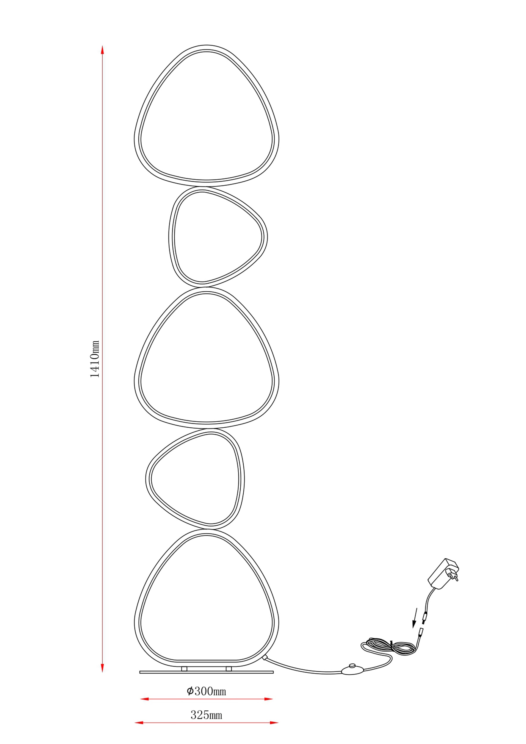 Lampa podłogowa Huron złota