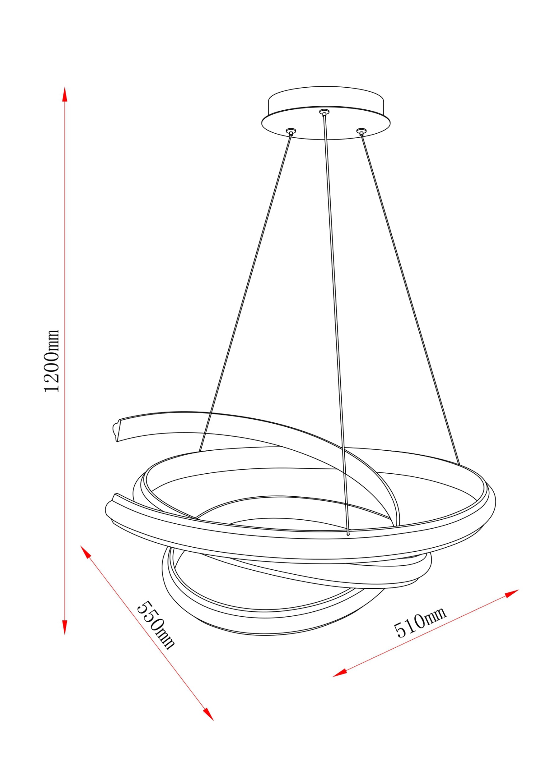 Lampa wisząca Huron złota