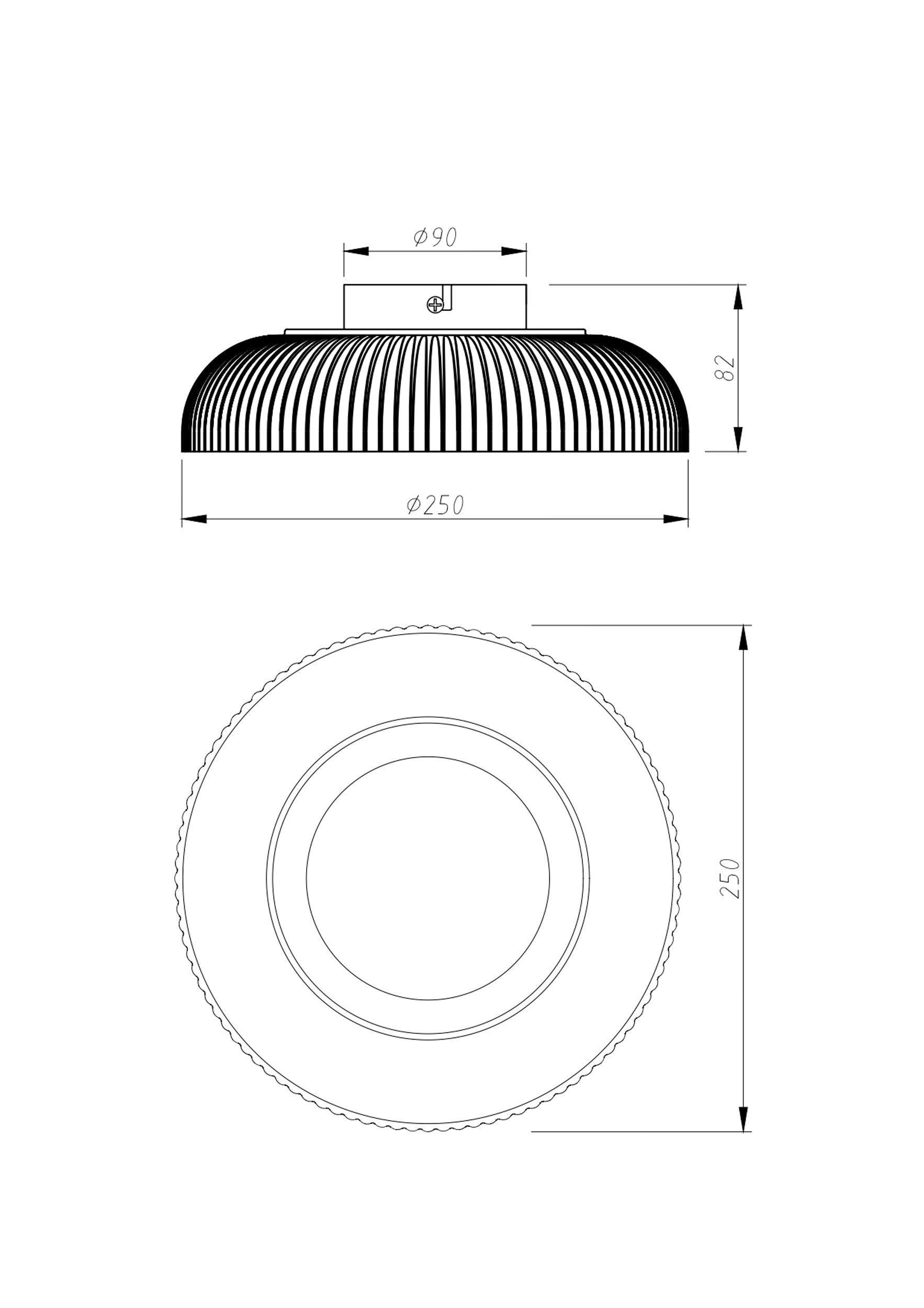 Lampa sufitowa Solvia czarna