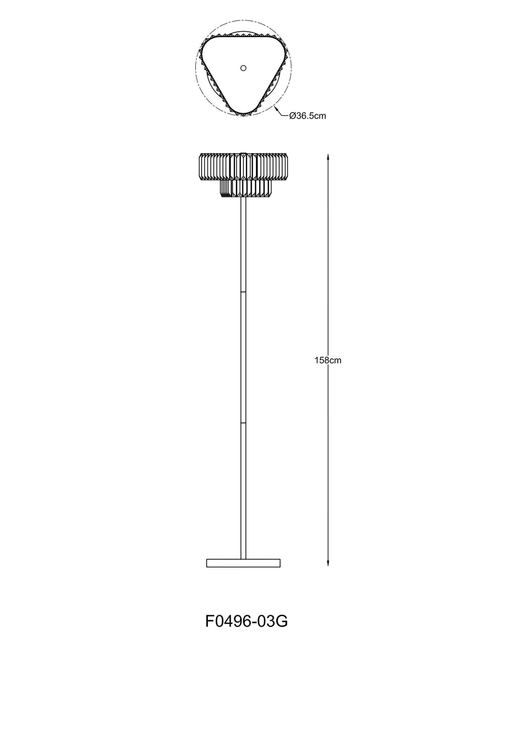Lampa podłogowa Helios złota