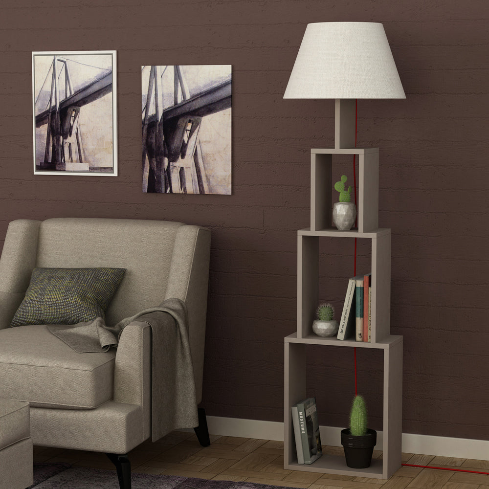 Lampa podłogowa Ficable 168 cm jasna mocha-beż