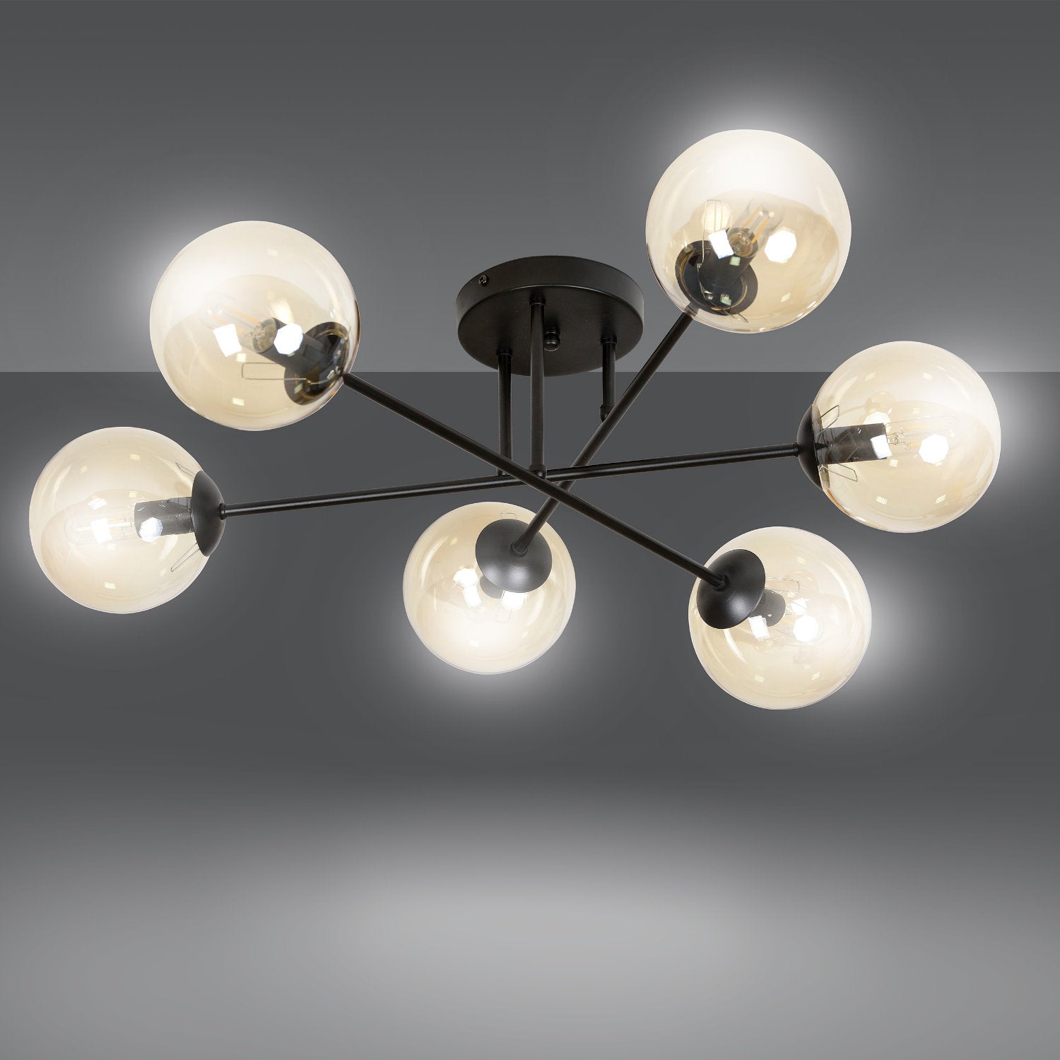 Lampa sufitowa Minturno miodowa x6