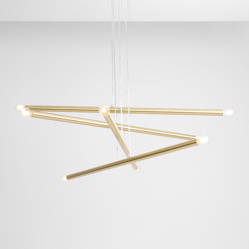 Lampa wisząca Assilves x8 złota