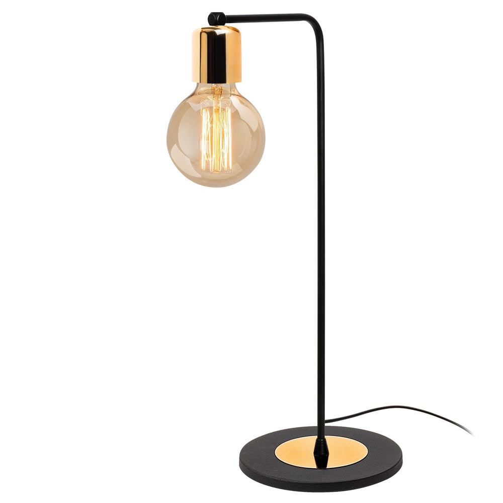 Lampa stołowa Herpo średnica 17 cm czarna/złota