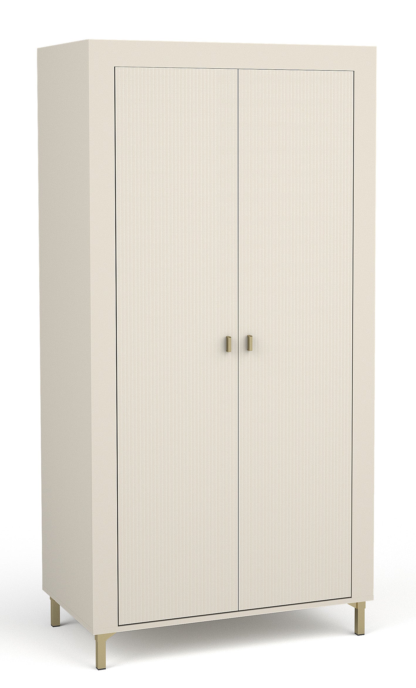 Szafa dwudrzwiowa Lammila 94 cm szary beż / dąb whisky