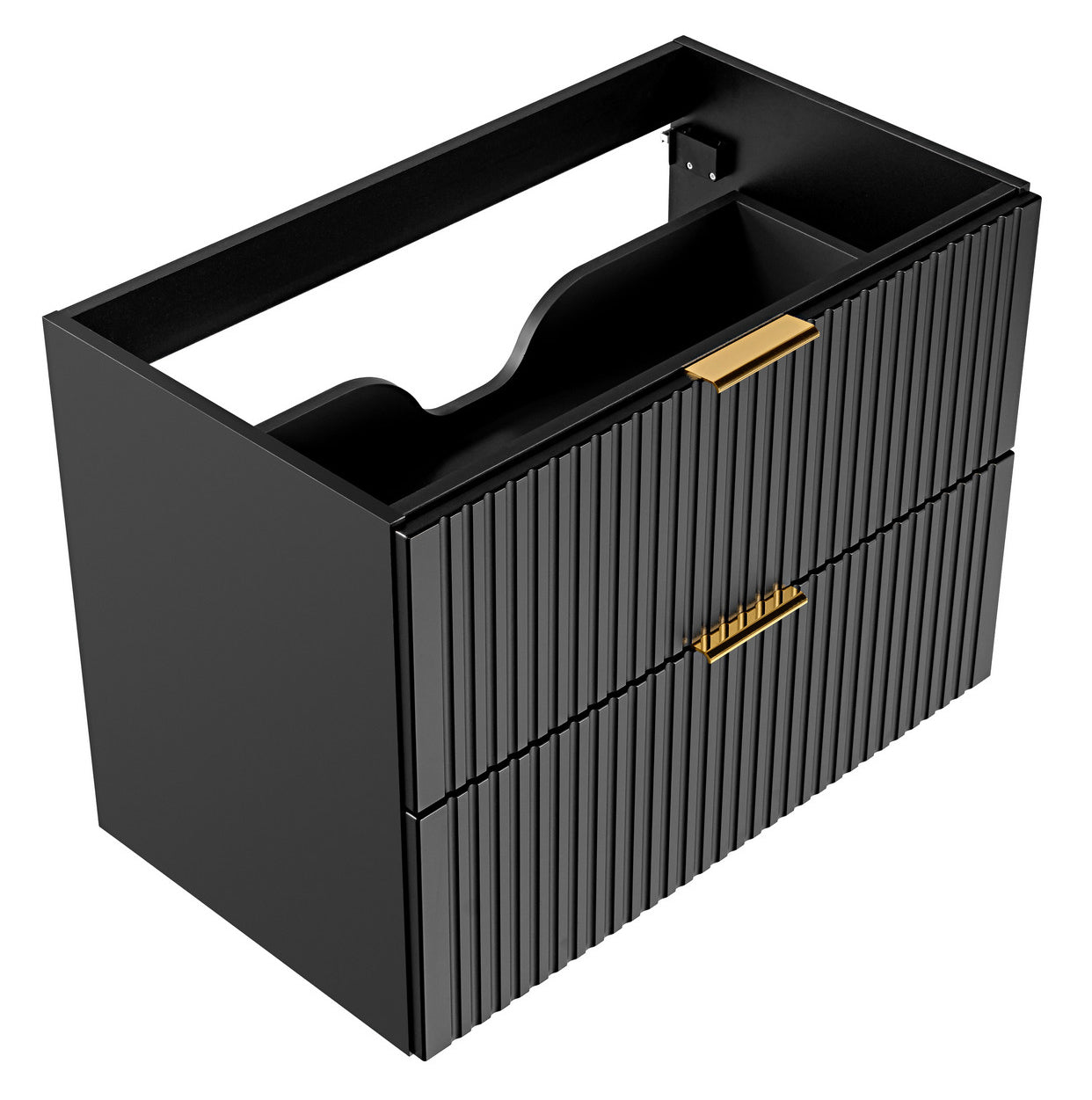 Szafka pod umywalkę Temirni 80 cm czarna lamele