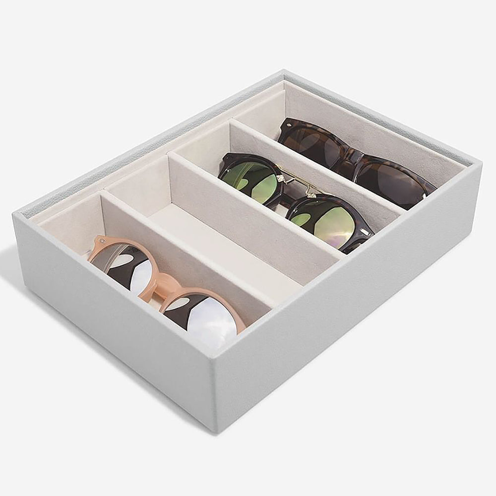 Szkatułka na biżuterię Pebble Classic Glasses & Accessory Layer jasnoszara