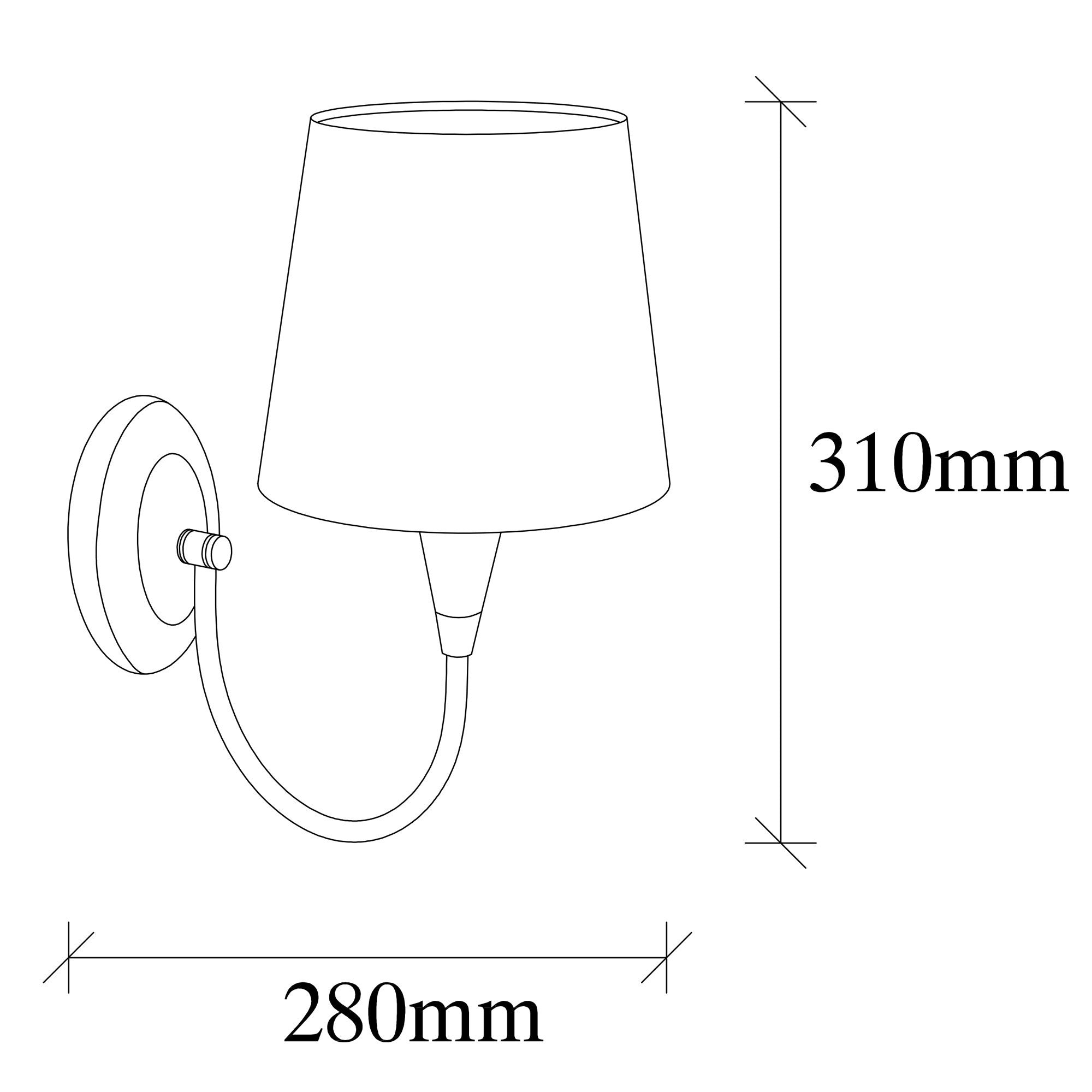 Lampa ścienna Ashlesha złota