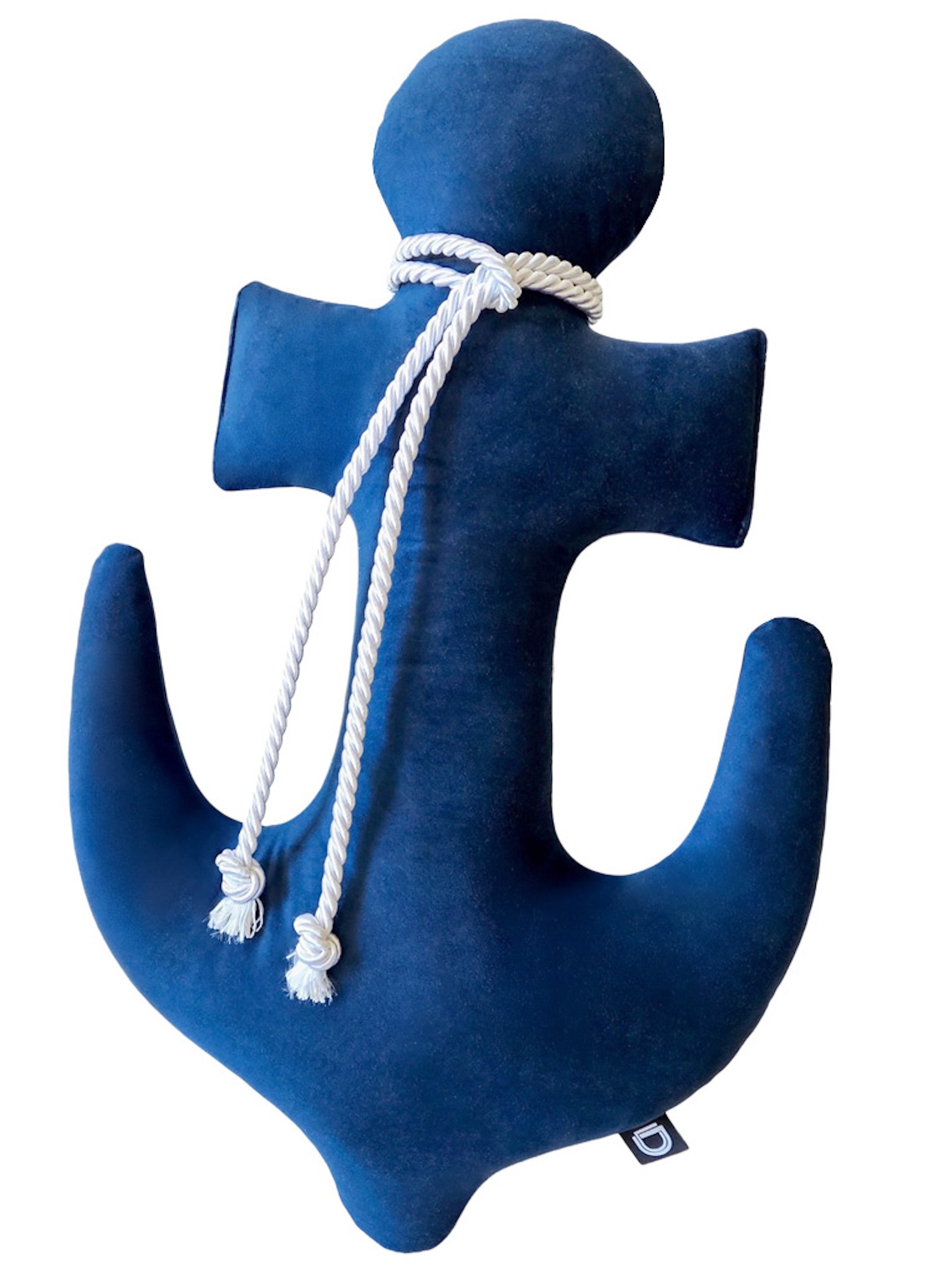 Poduszka dekoracyjna Marine kotwica granatowa