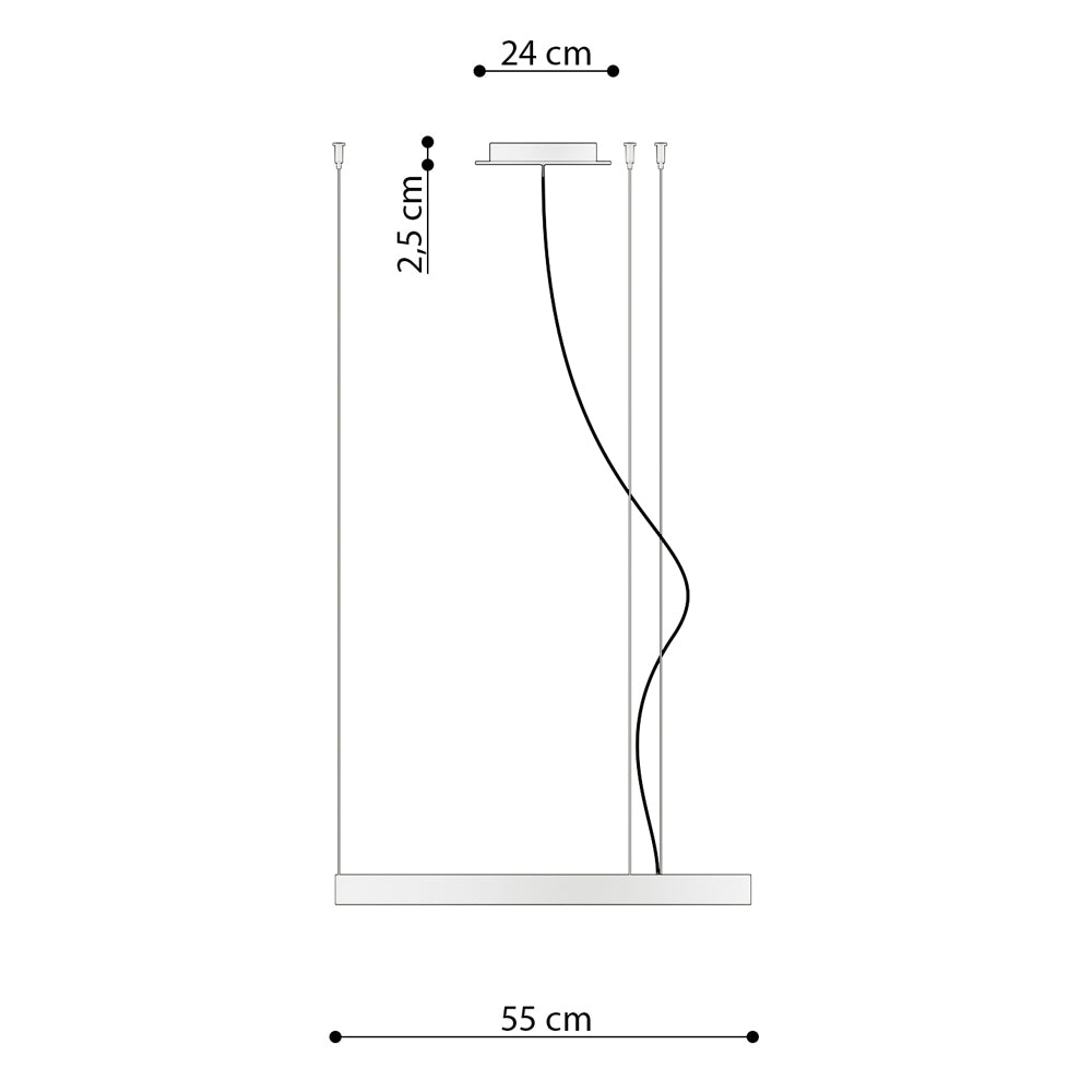 Żyrandol Retore średnica 55 cm 4000K biały