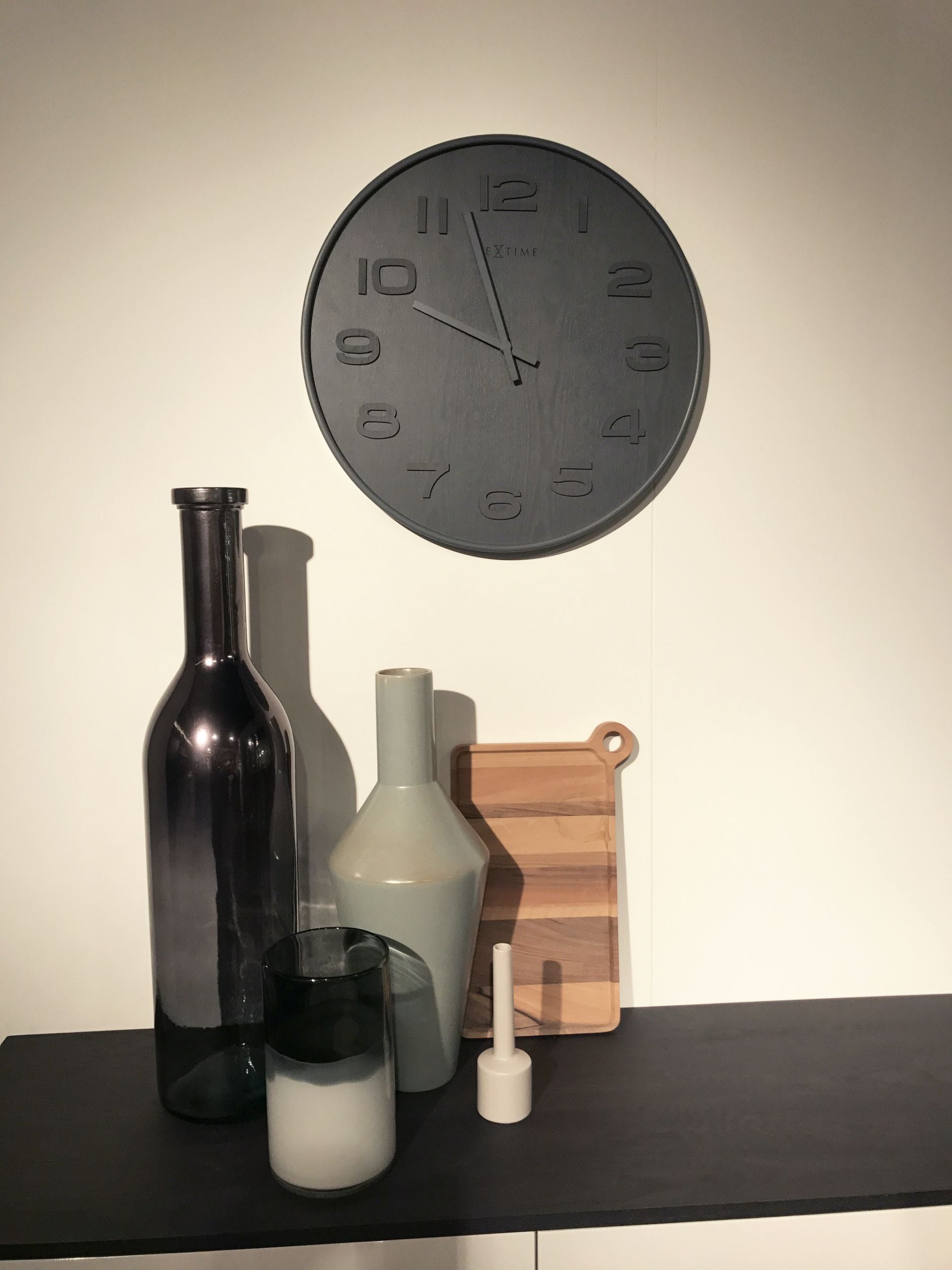 Zegar ścienny Wood Wood 36 cm ciemnoszary