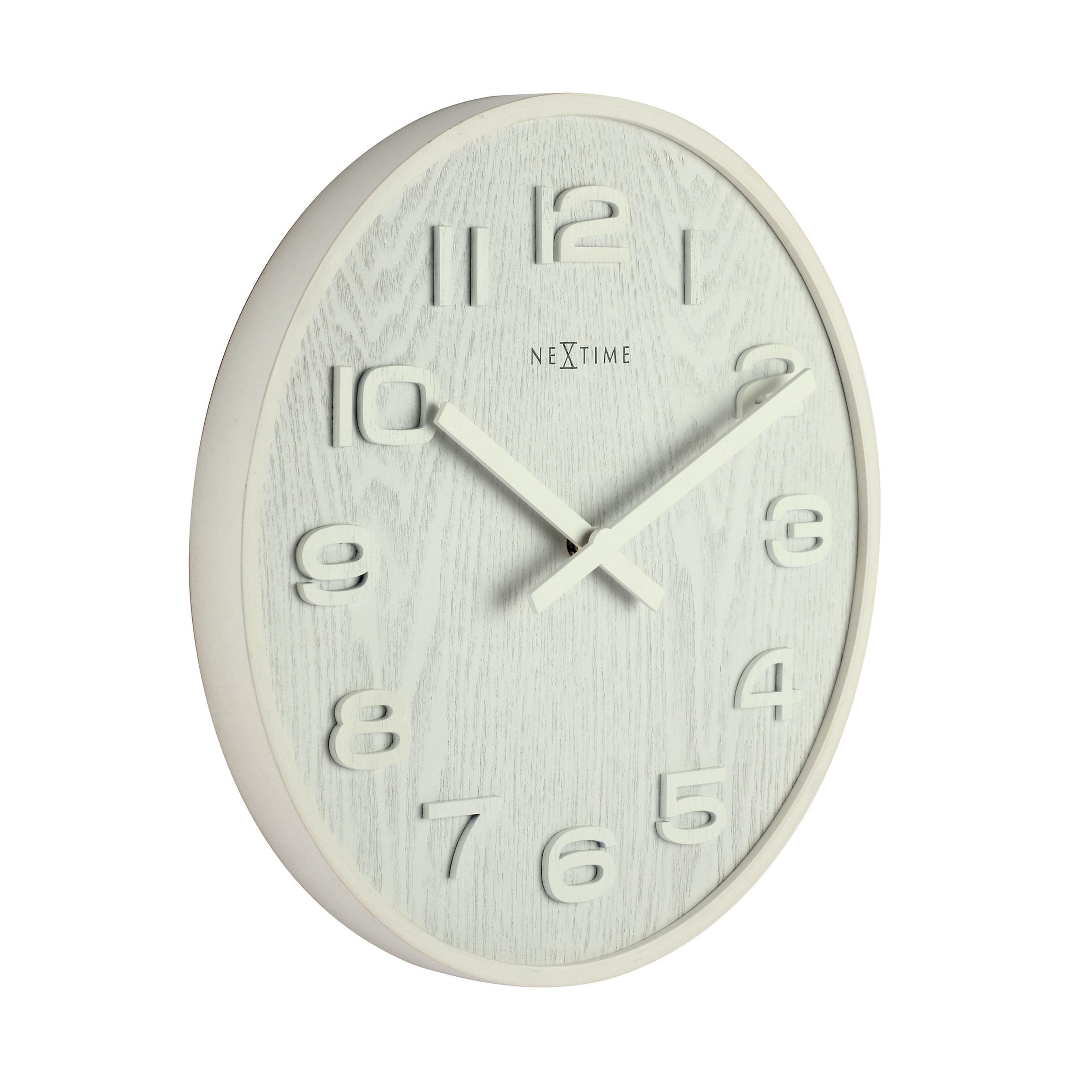 Zegar ścienny Wood Wood 36 cm biały