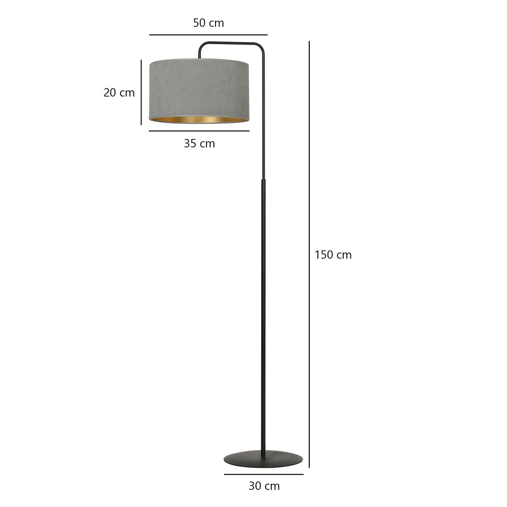 Lampa podłogowa Hellid 150 cm szara
