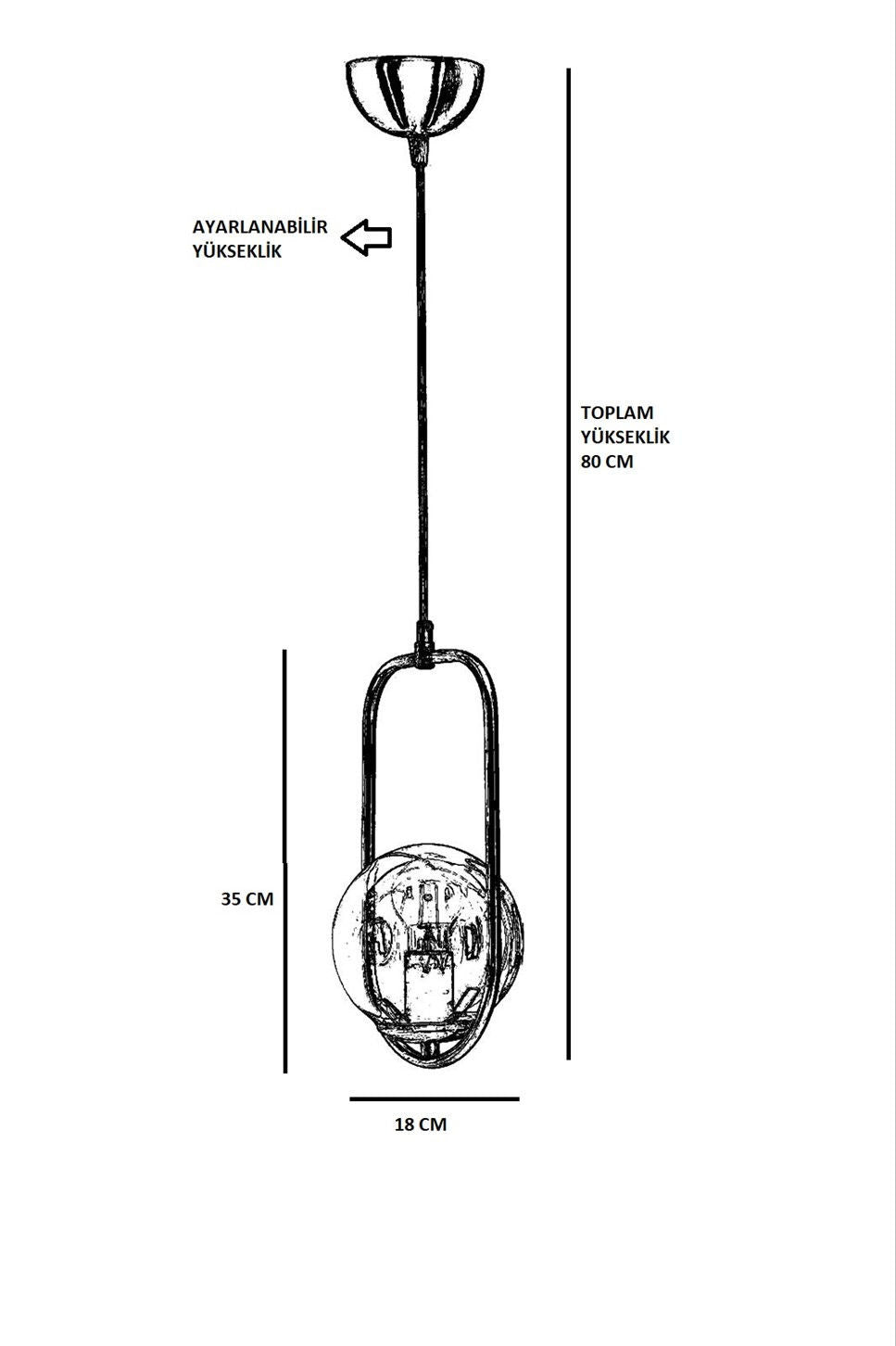 Lampa wisząca Voltip złota